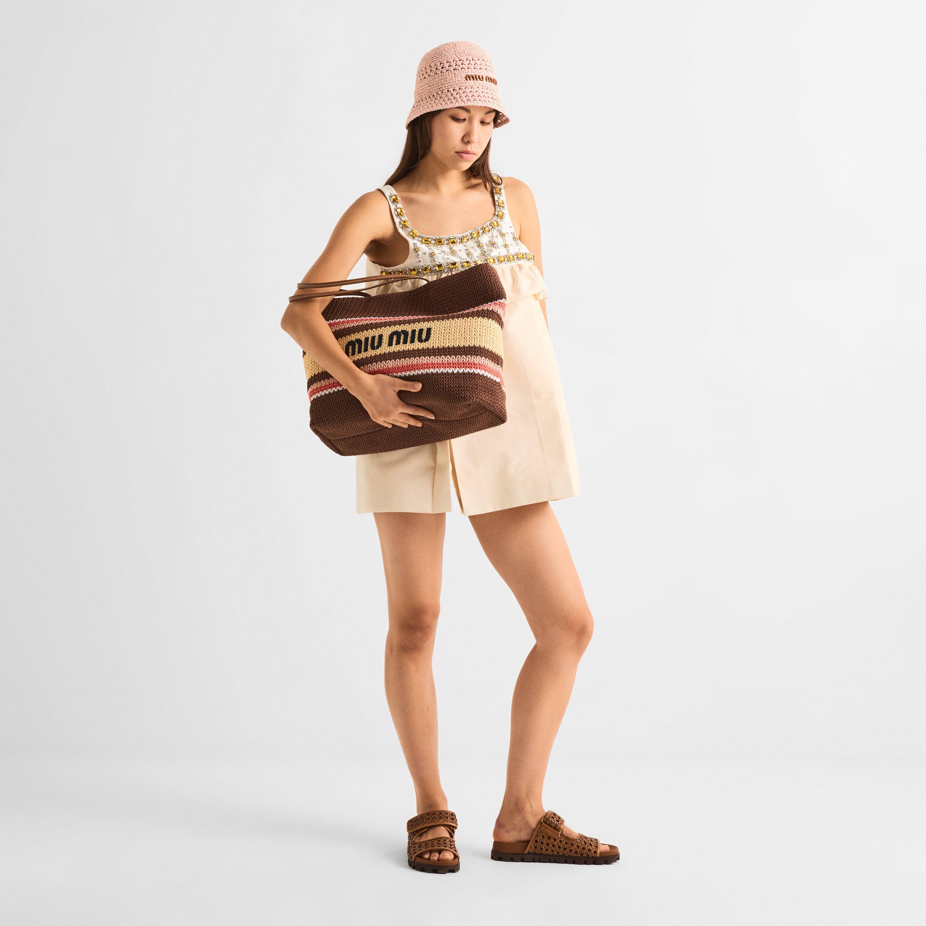 Orchidea/Cognac - Miu Miu - Women's Bucket Hat - 5