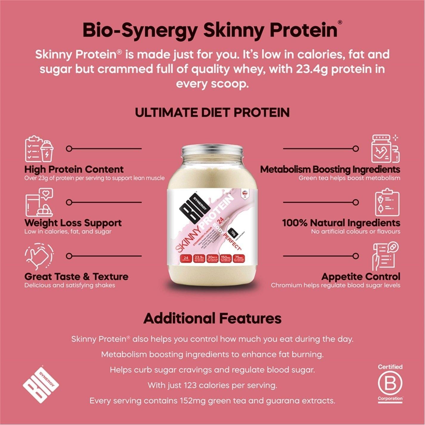 Chocolate - Bio-Synergy - Skinny Protein Shake Chocolate - 700g - 2