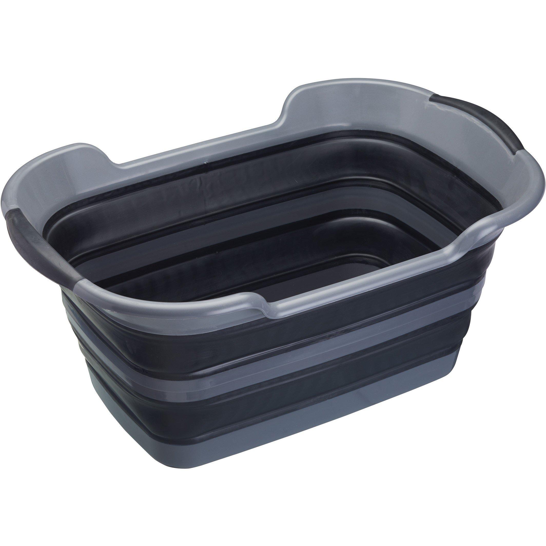 Black - MasterClass - Portable Pop-Out Washing Basket
