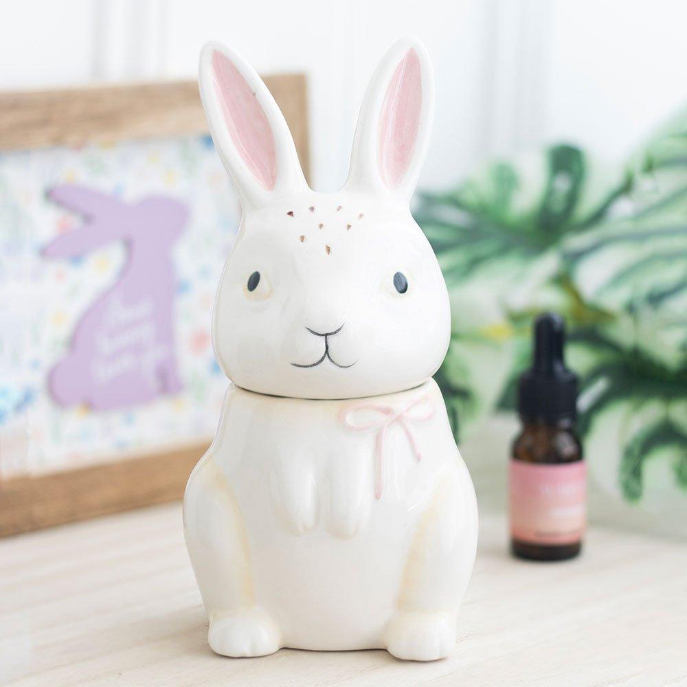 Something Different  Bunny Shaped Oil Burner - White