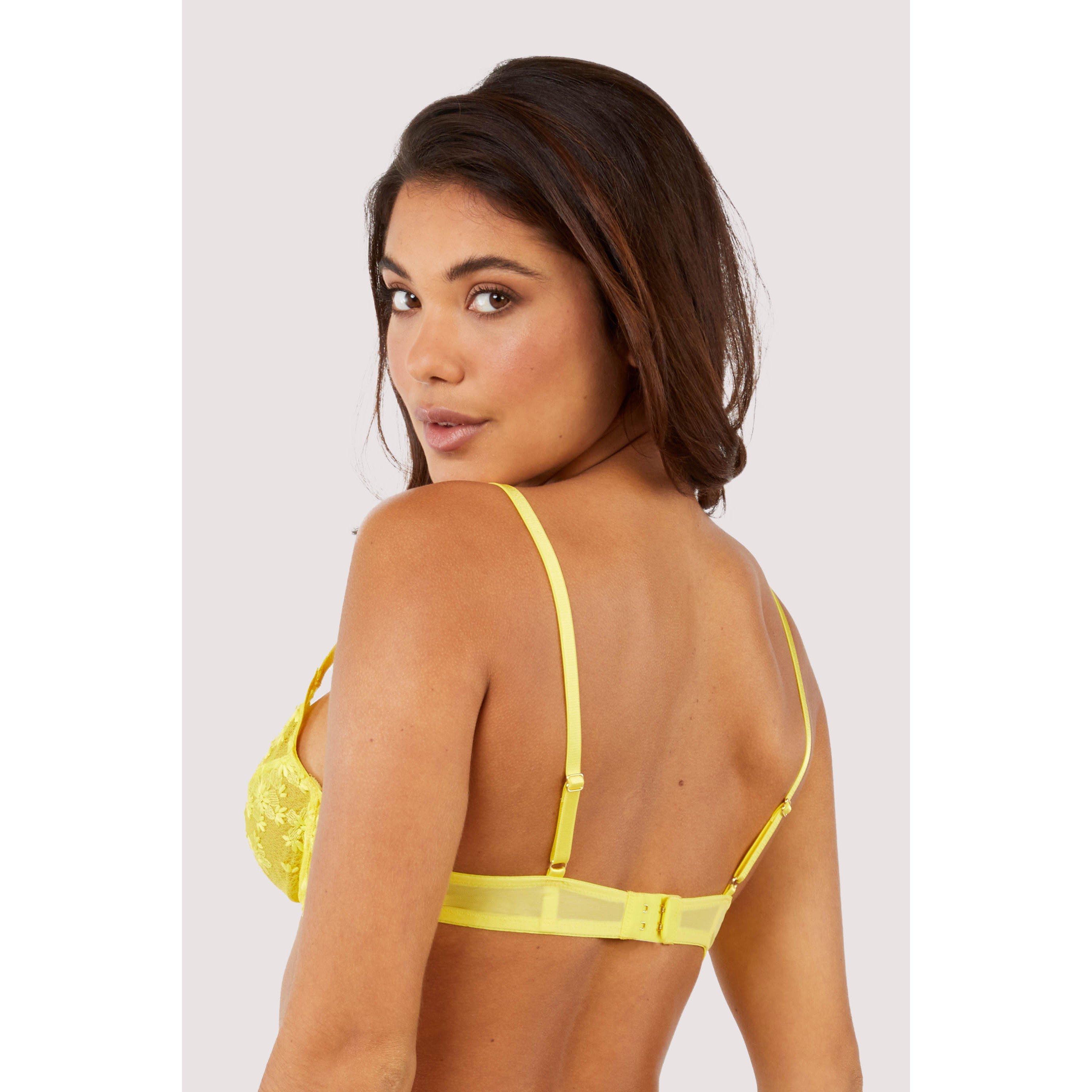 Yellow - Playful Promises - Audre Yellow Embroidery Bra - 2