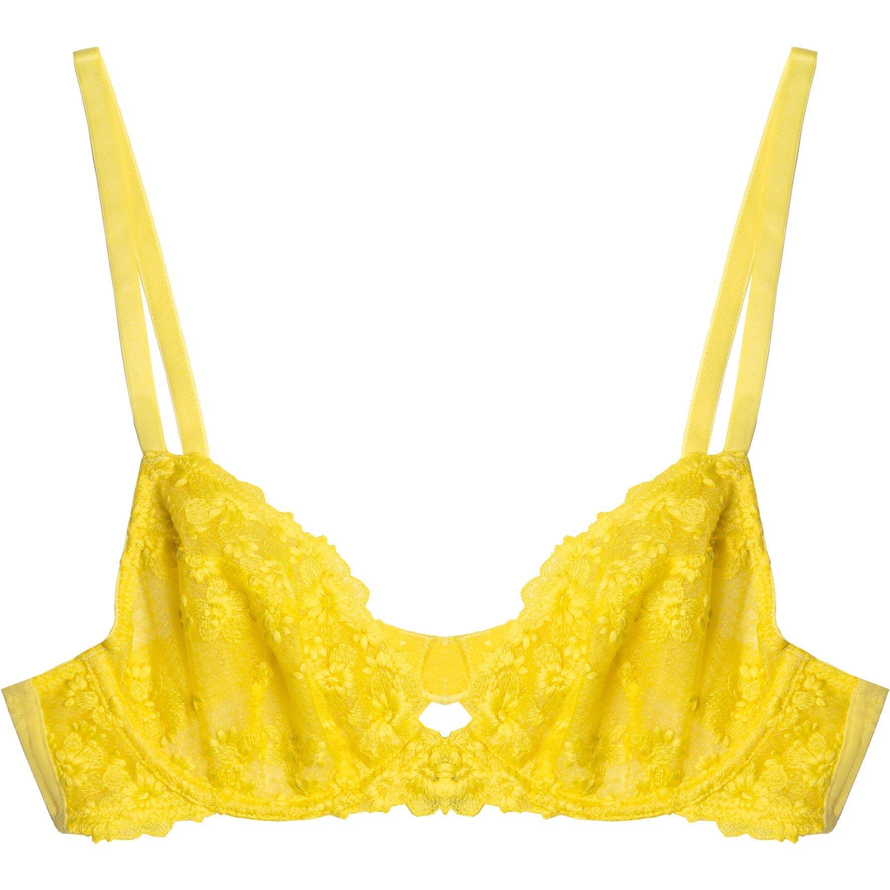Yellow - Playful Promises - Audre Yellow Embroidery Bra - 3