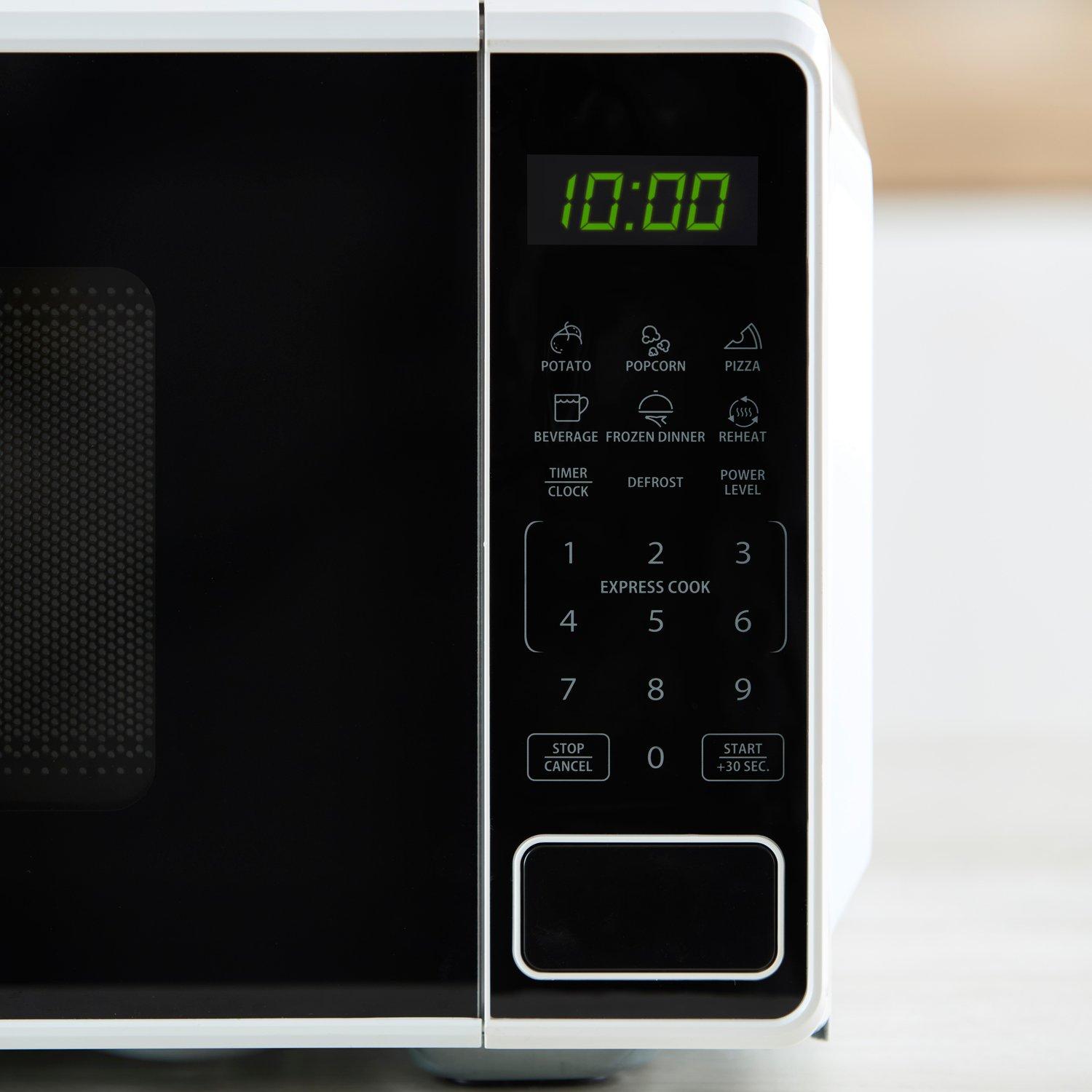 White - Tower - 20L 800W Digital Microwave with 11 Power Levels 6 Auto Cook Pre-sets White T24045WHT - 5