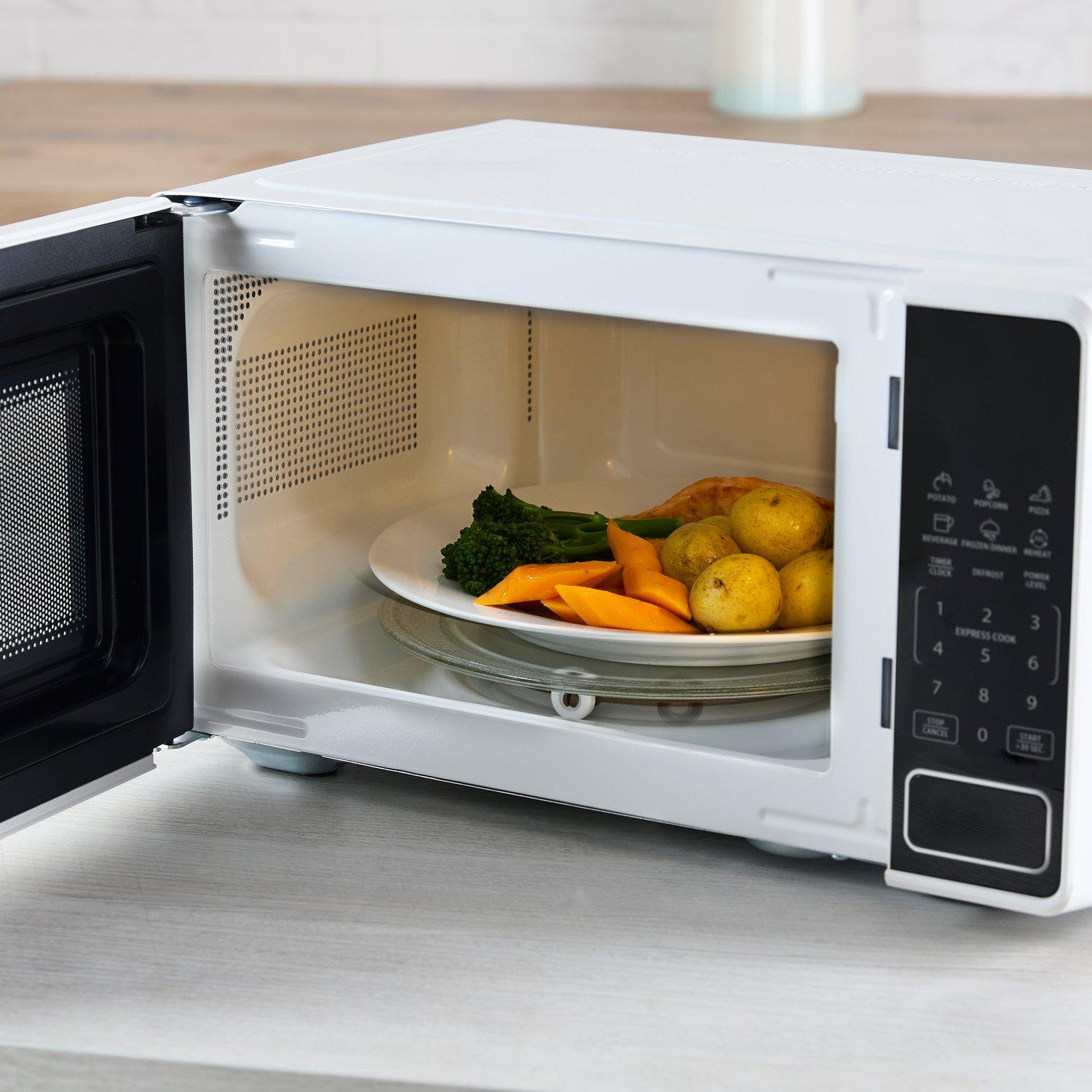 White - Tower - 20L 800W Digital Microwave with 11 Power Levels 6 Auto Cook Pre-sets White T24045WHT - 8