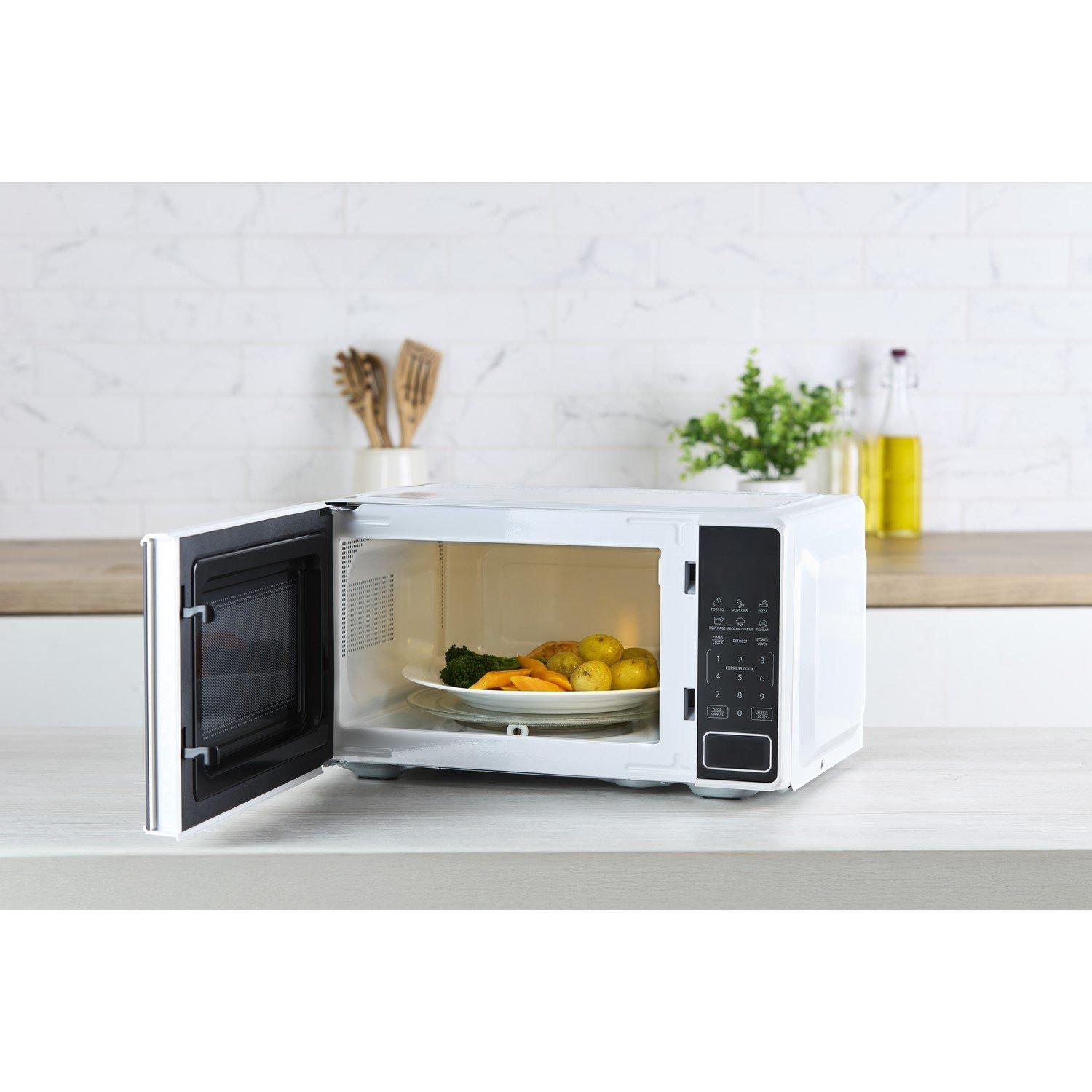 White - Tower - 20L 800W Digital Microwave with 11 Power Levels 6 Auto Cook Pre-sets White T24045WHT - 10