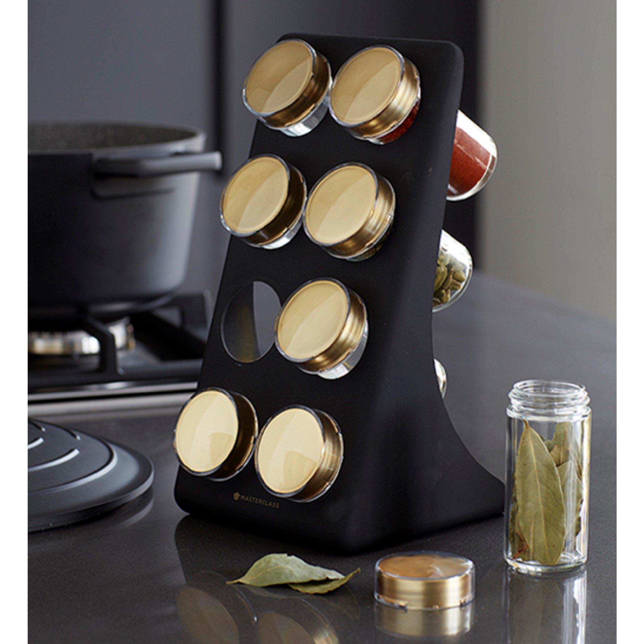 Black - MasterClass - Eight Jar Spice Rack - 3