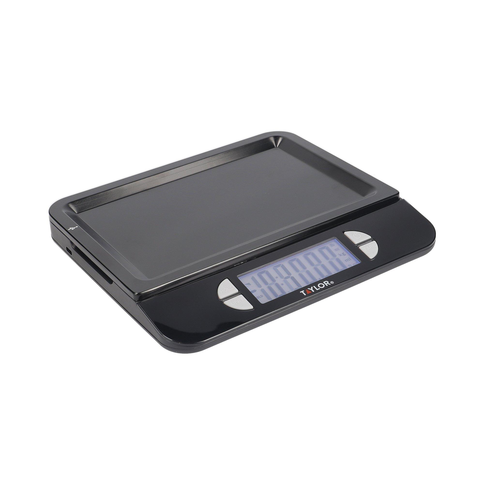 Black - Taylor - Taylor Pro Accurate USB-Rechargeable Kitchen Scale - 1