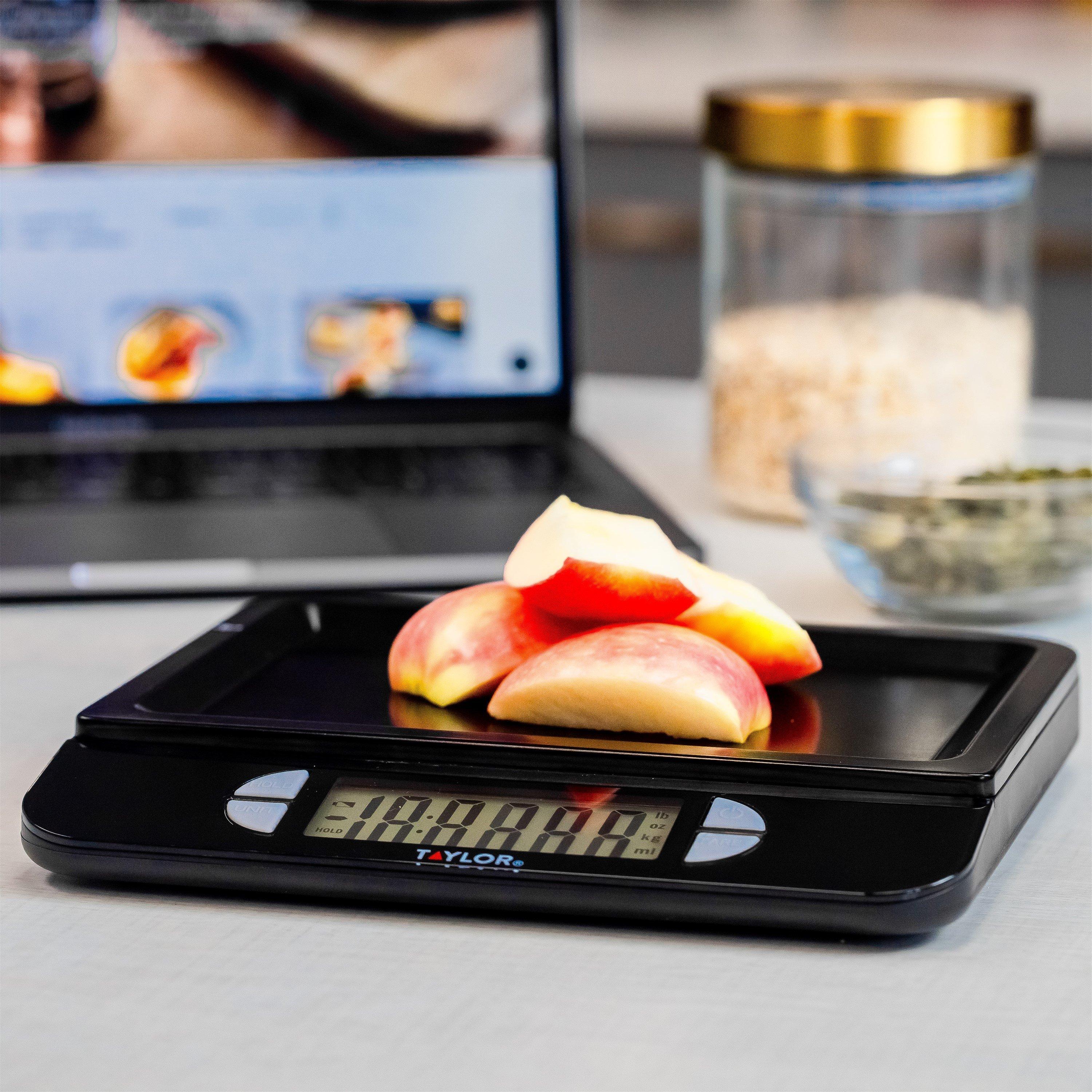 Black - Taylor - Taylor Pro Accurate USB-Rechargeable Kitchen Scale - 2