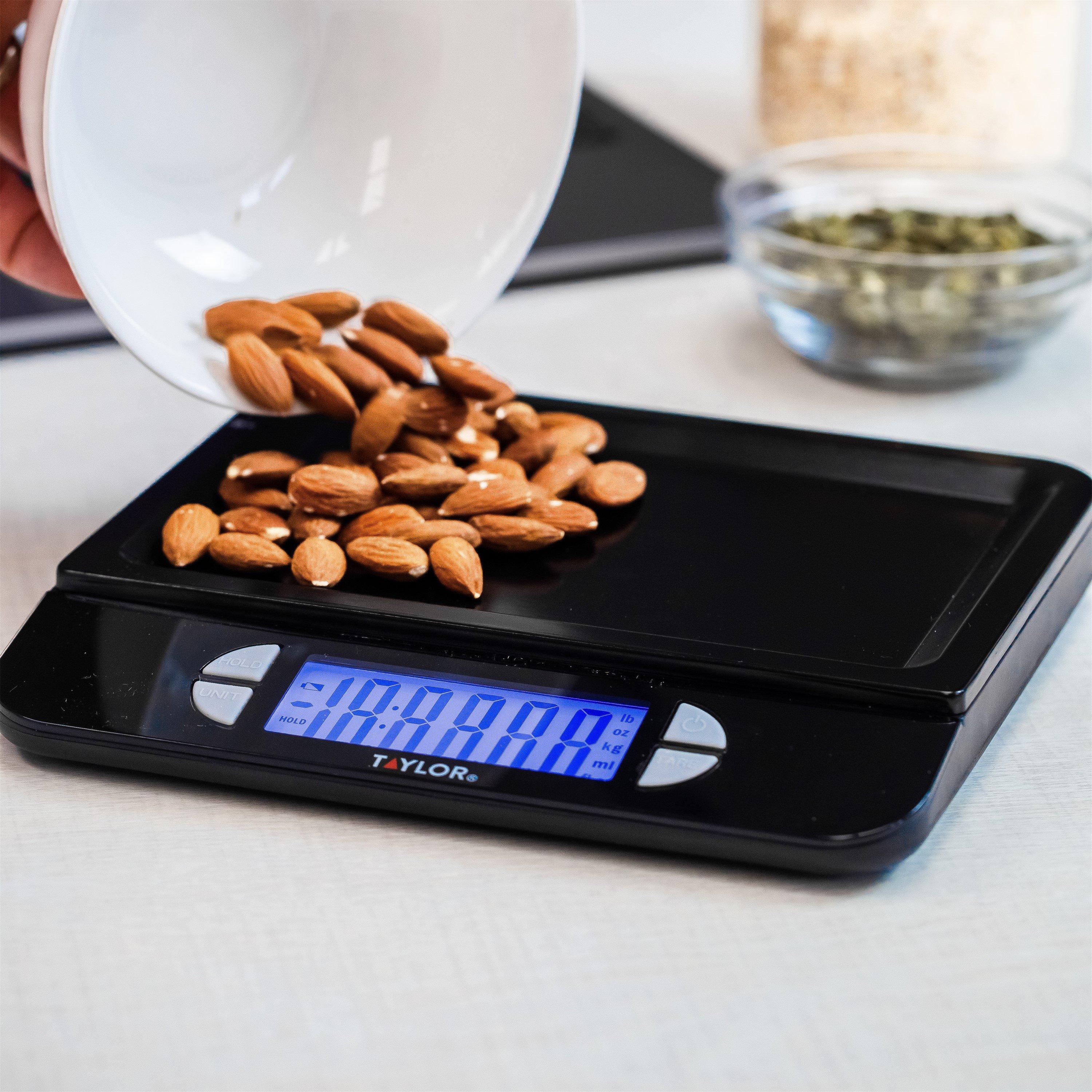 Black - Taylor - Taylor Pro Accurate USB-Rechargeable Kitchen Scale - 4