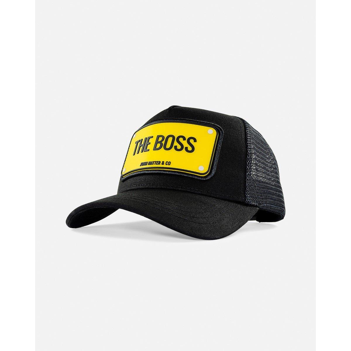 Zwart met geel - John Hatter and CO - The Boss Trucker Cap - 1