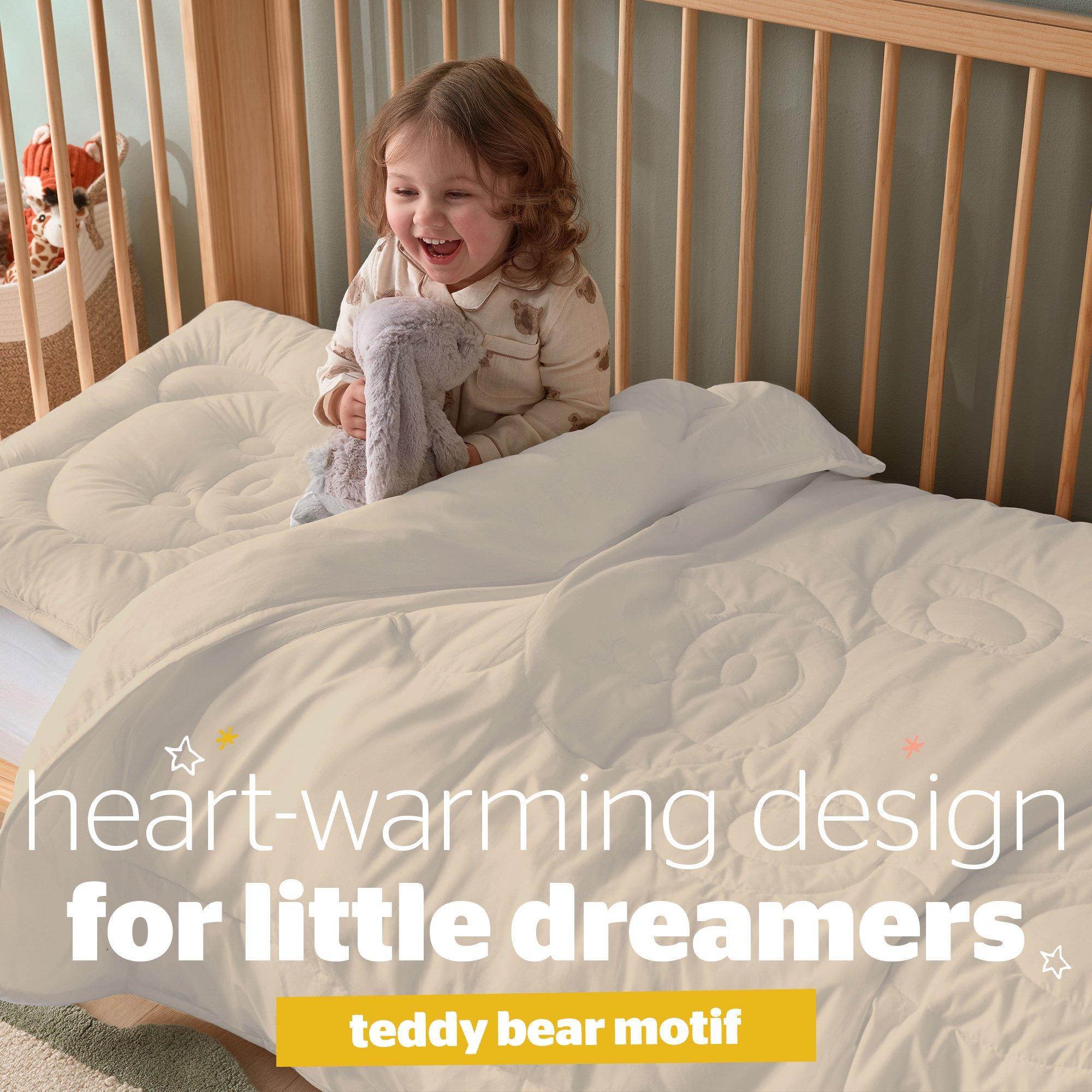 Natural - Silentnight - Safe Nights Teddy Bear Cot Bed Coverless Duvet Set - 2