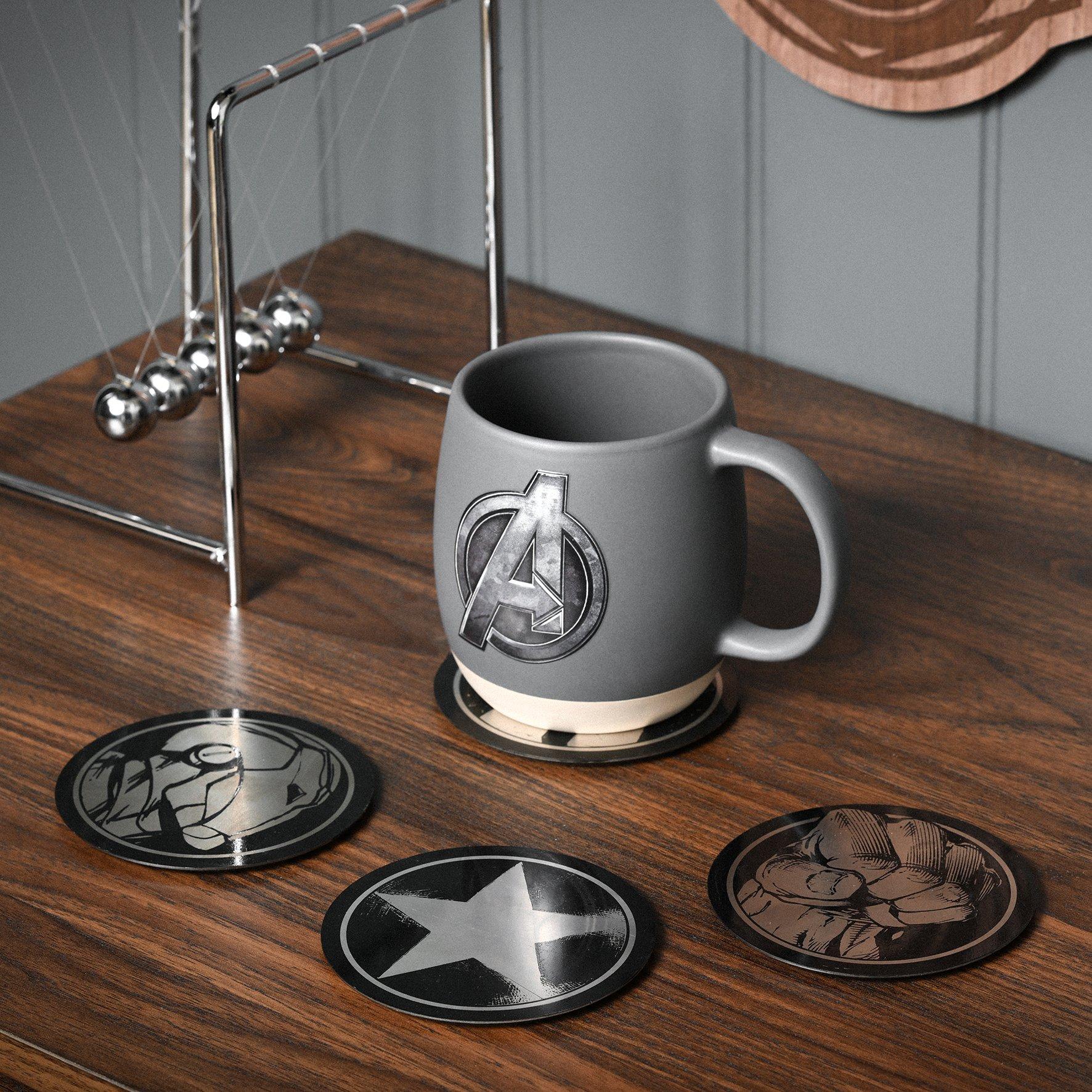 Multi - Marvel - Marvel The Avengers Set Of 4 Round Metal Coasters - 2