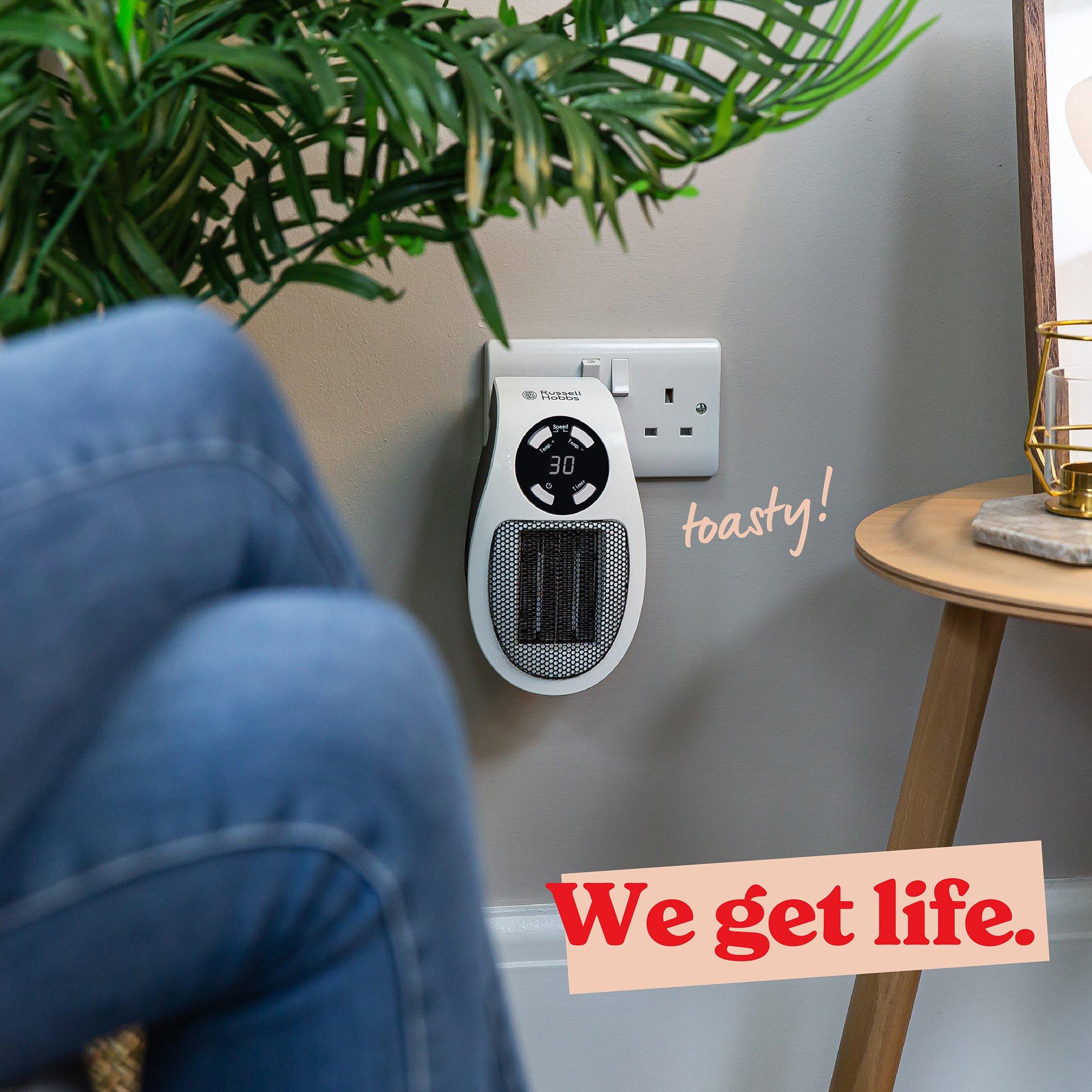 White - Russell Hobbs - Russell Hobbs RHPH2001 500W Ceramic Plug-in Heater - 3