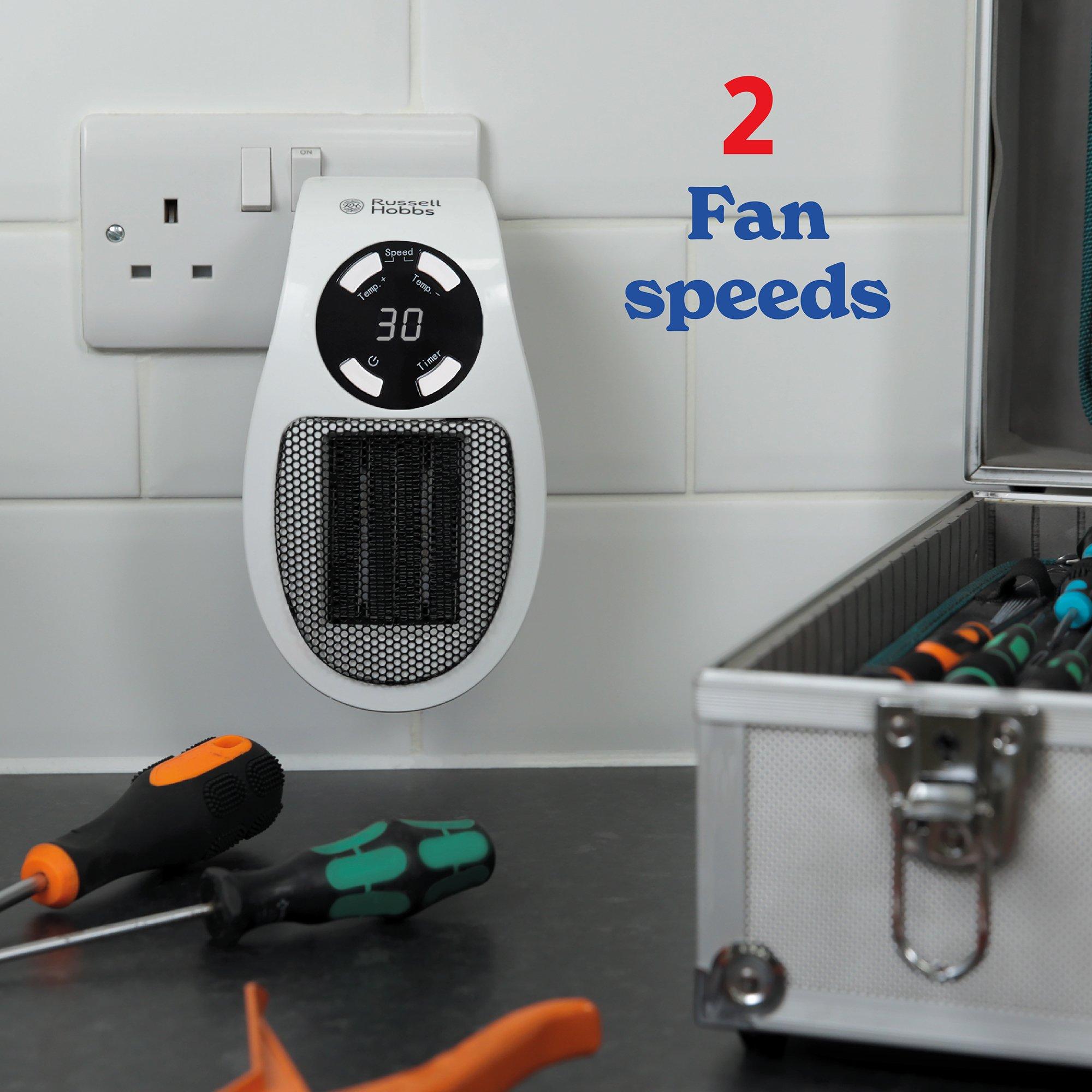 White - Russell Hobbs - Russell Hobbs RHPH2001 500W Ceramic Plug-in Heater - 4