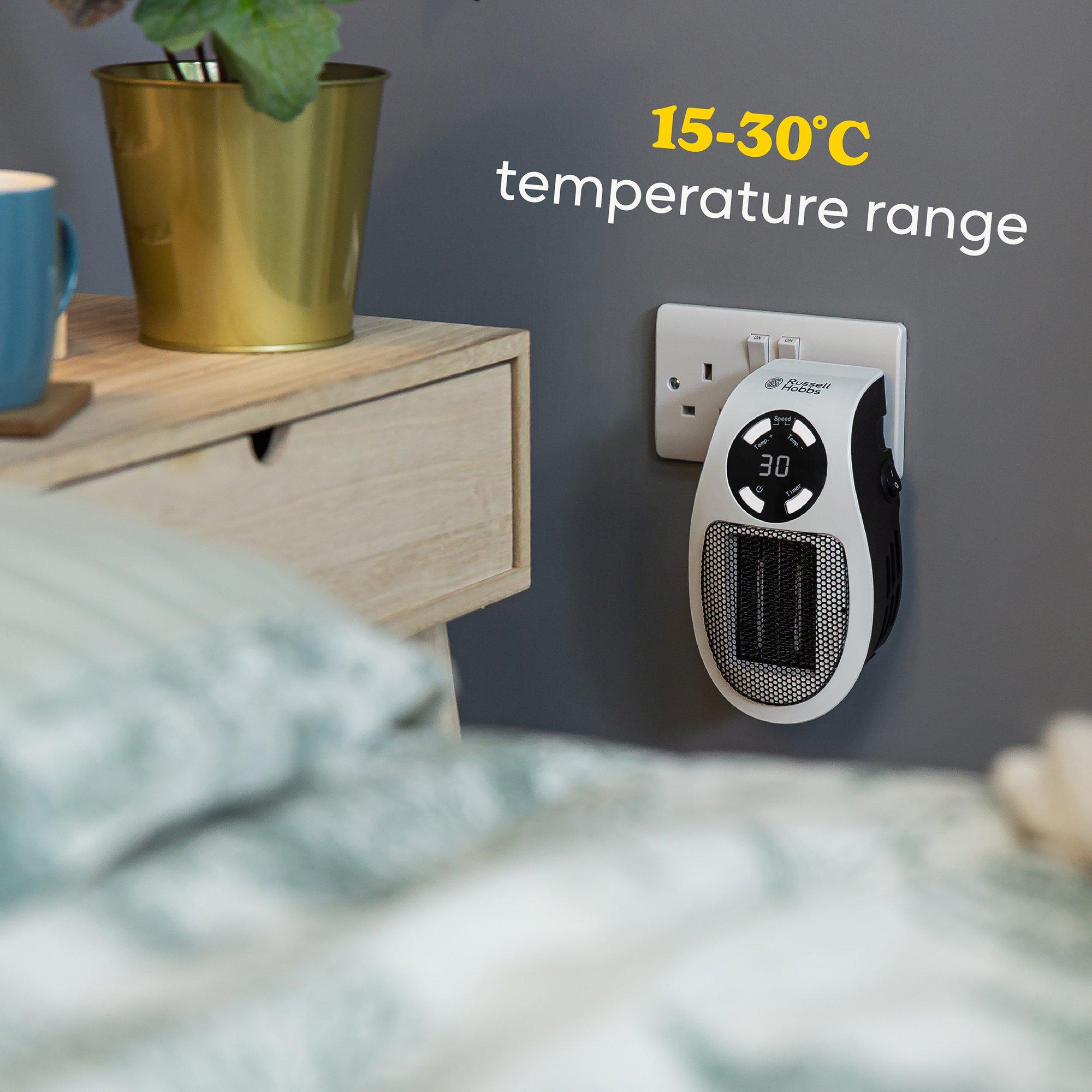 White - Russell Hobbs - Russell Hobbs RHPH2001 500W Ceramic Plug-in Heater - 5