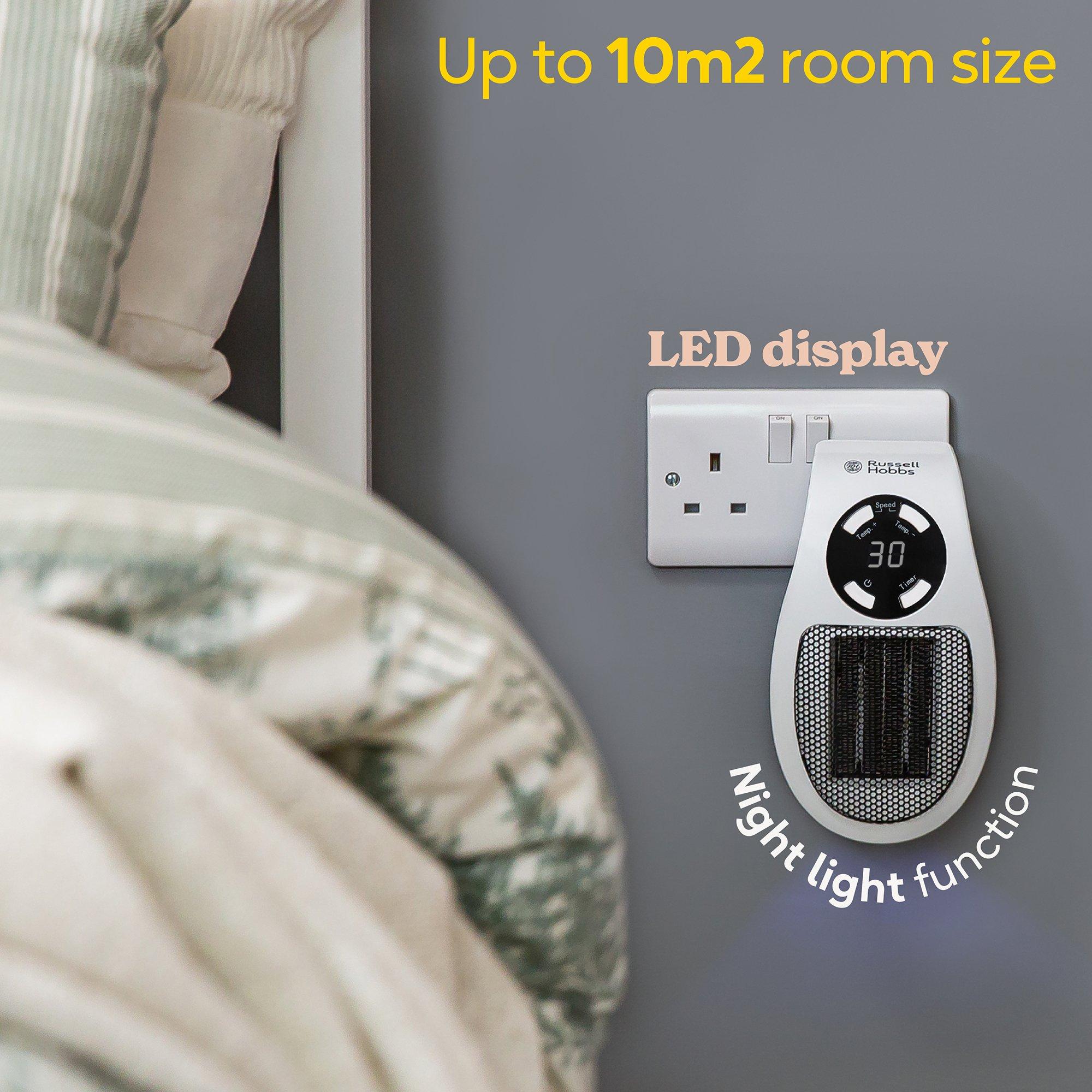 White - Russell Hobbs - Russell Hobbs RHPH2001 500W Ceramic Plug-in Heater - 7