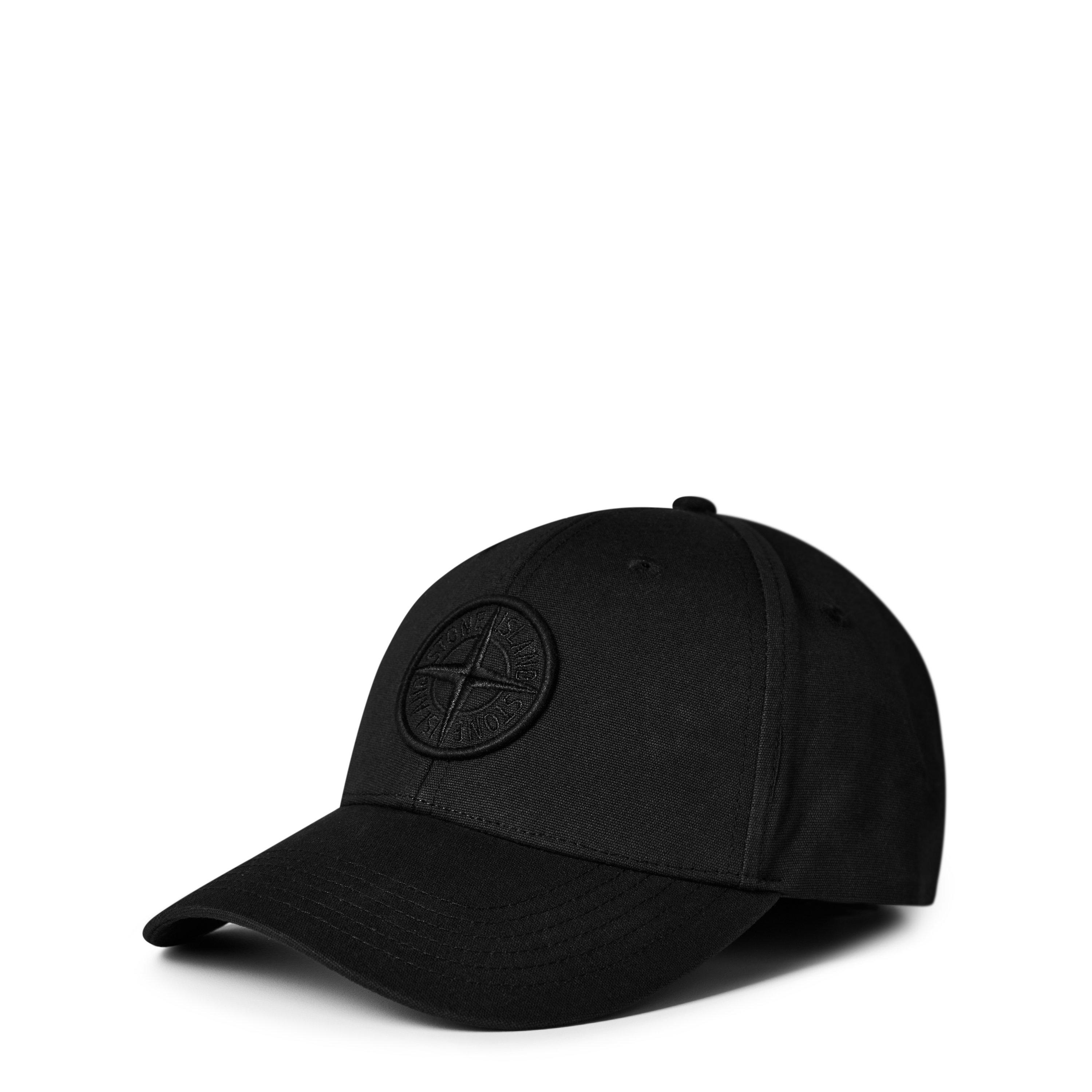 Nero V0029 - Stone Island - Men's Plain Cotton Rep Cap - 1