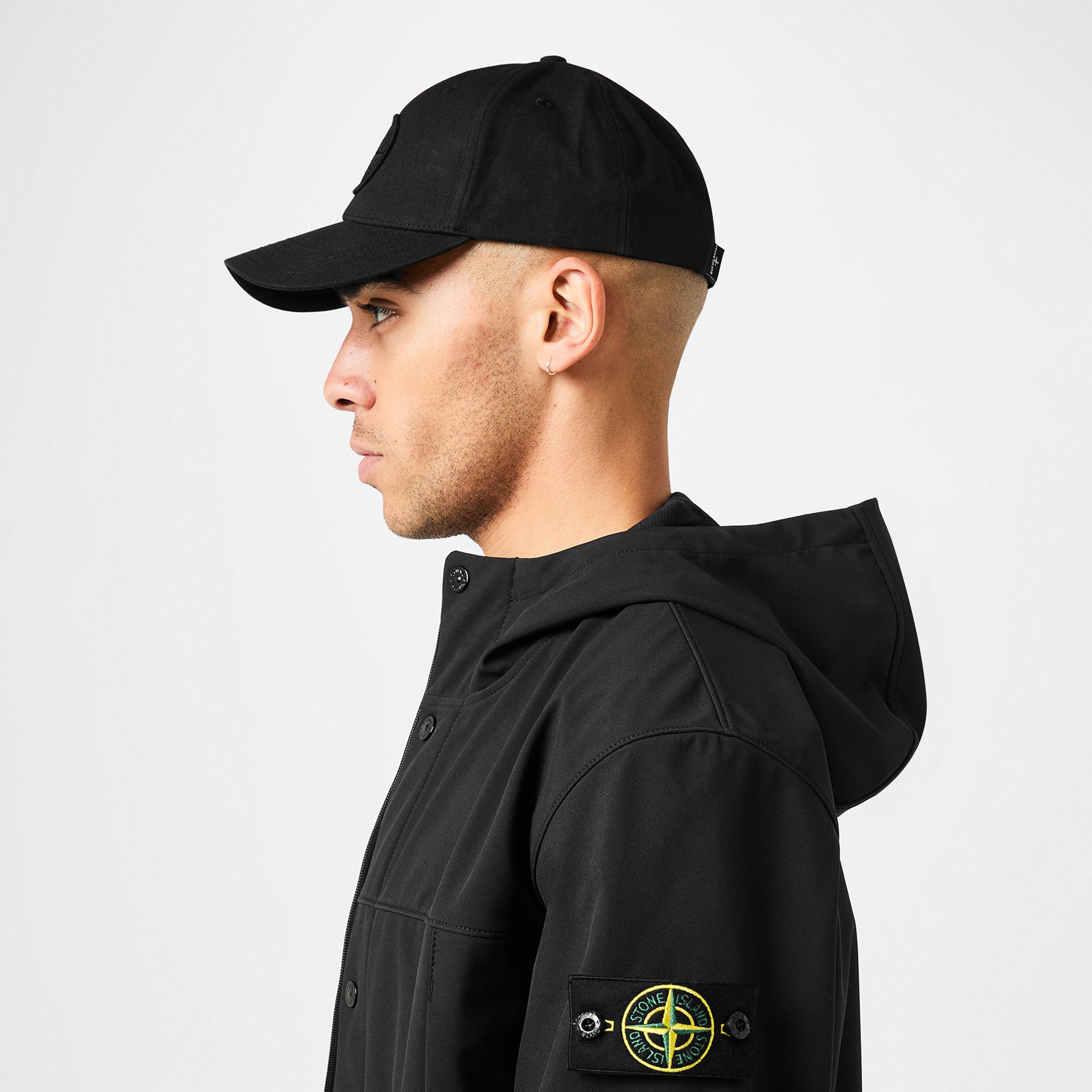 Nero V0029 - Stone Island - Men's Plain Cotton Rep Cap - 2