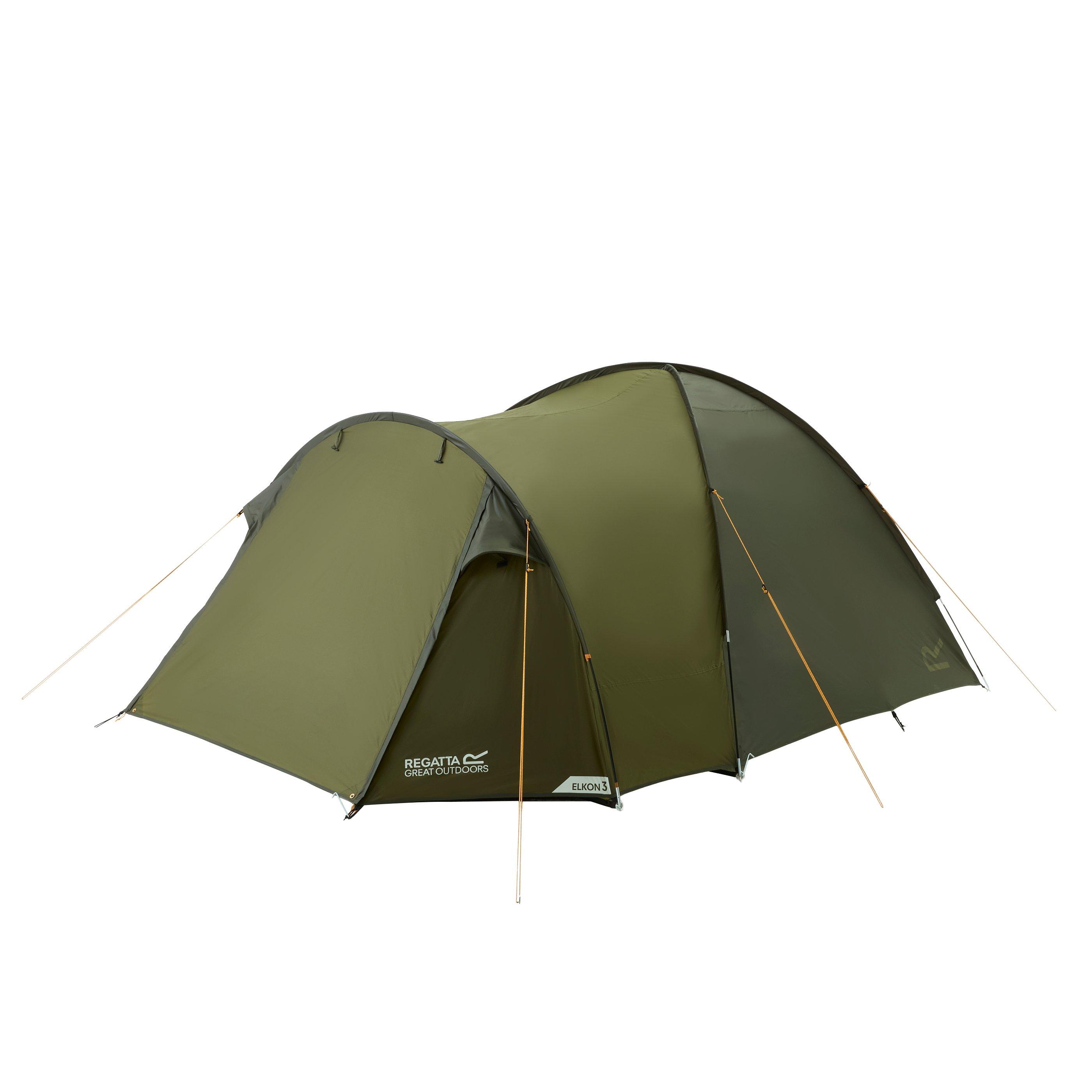 Nphgrn/Olnt - Regatta - Elkon 3 Person Waterproof Tent - 1