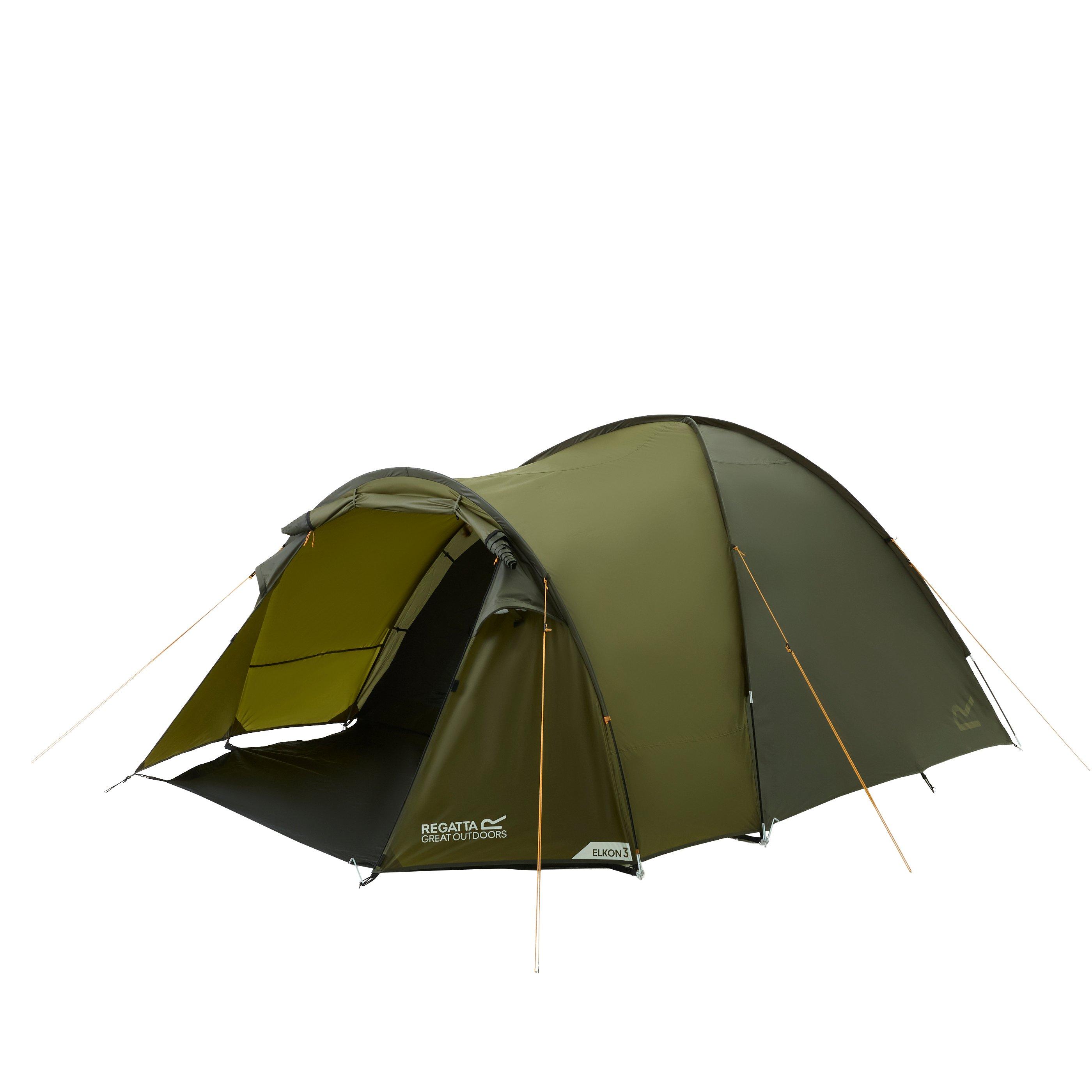 Nphgrn/Olnt - Regatta - Elkon 3 Person Waterproof Tent - 2
