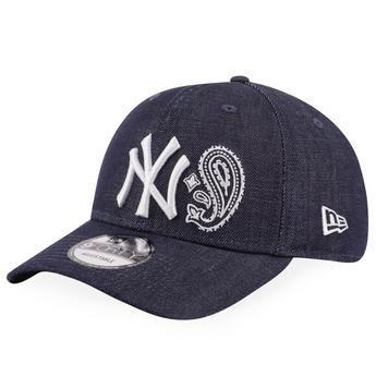New Era 9FORTY New York Yankees Paisley Denim Cap