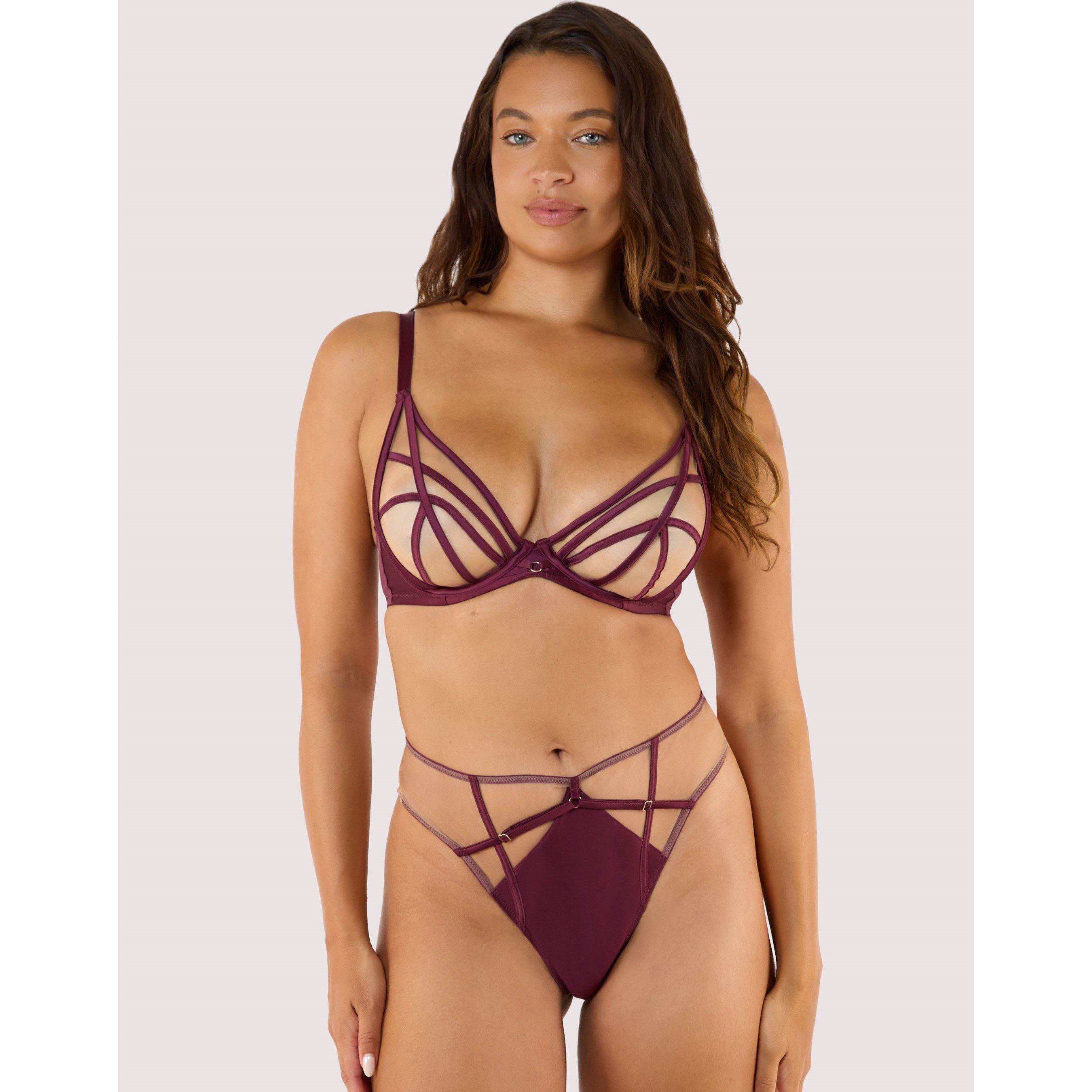 Wine - Playful Promises - Ramona Wine Plunge Bra - 4