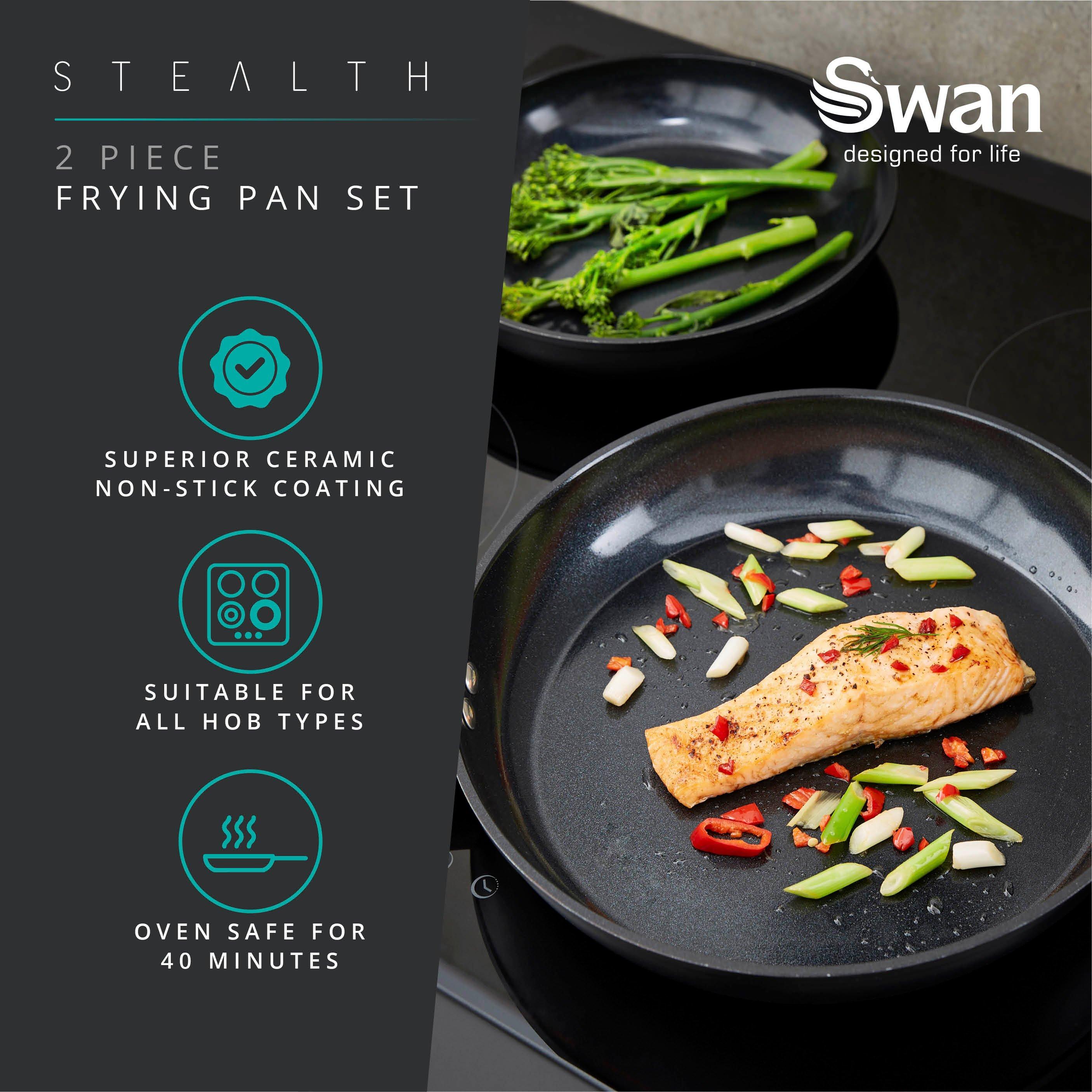 Black - Swan - Stealth 2 Piece Frying Pan Set - 3
