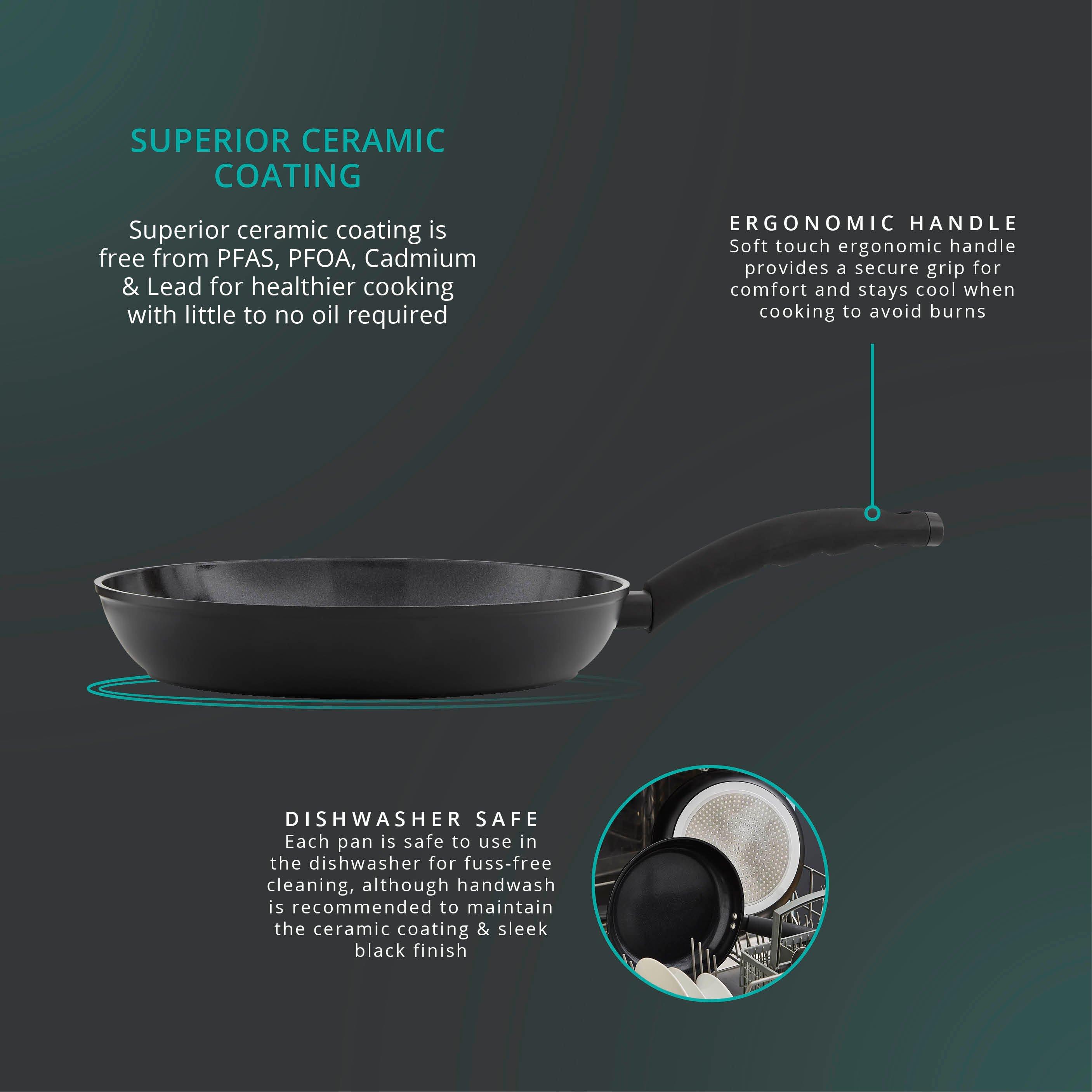 Black - Swan - Stealth 2 Piece Frying Pan Set - 6
