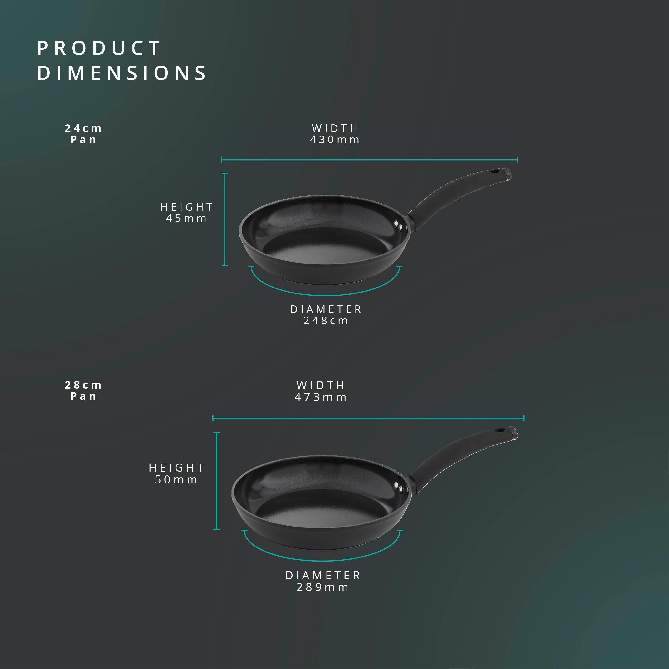 Black - Swan - Stealth 2 Piece Frying Pan Set - 7
