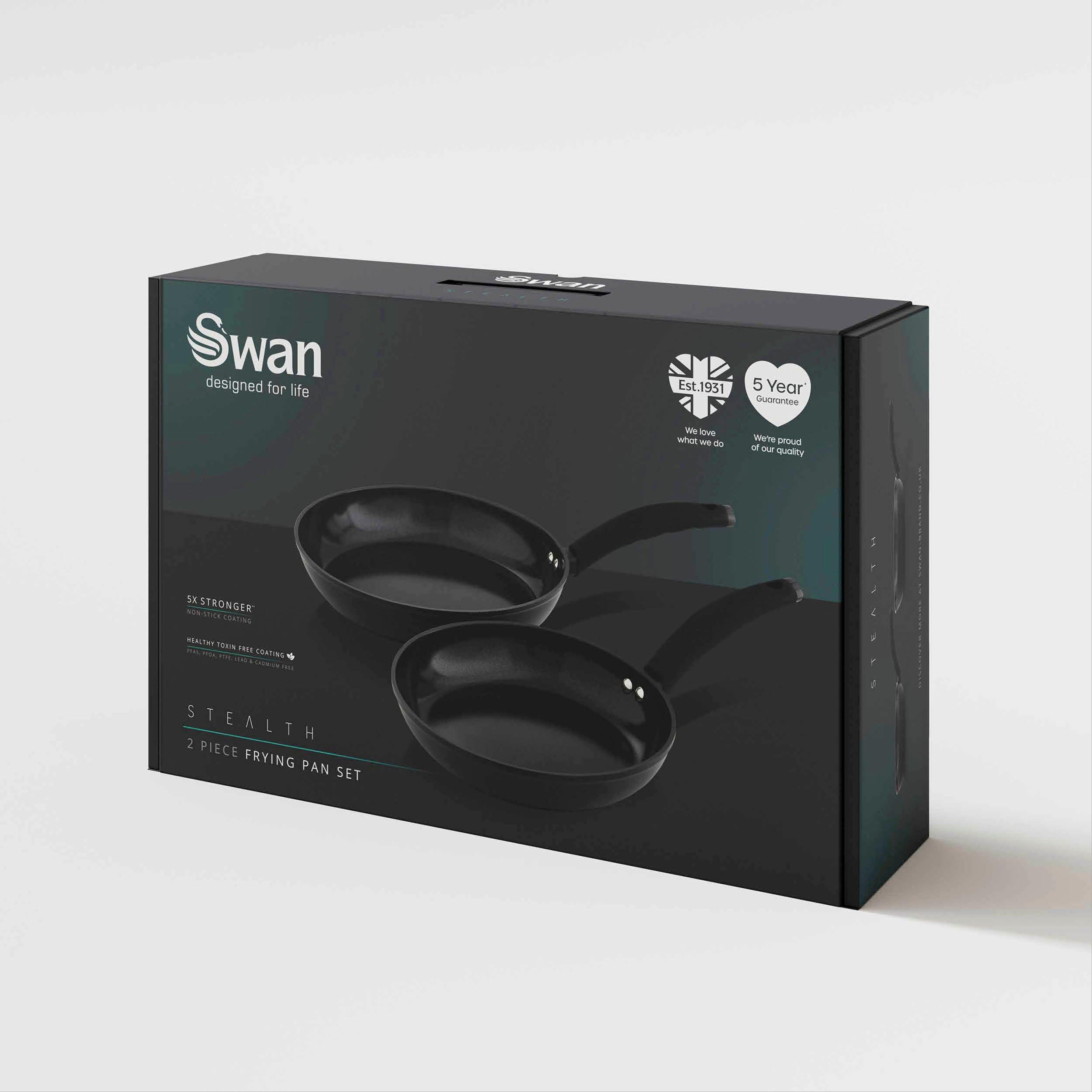 Black - Swan - Stealth 2 Piece Frying Pan Set - 9