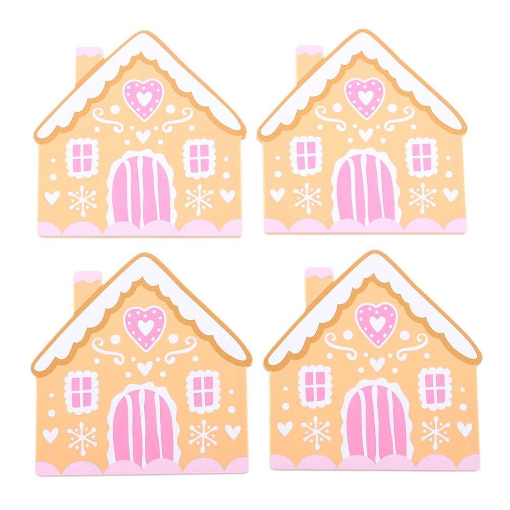 White - Something Different - Gingerbread House Coaster Set - 2