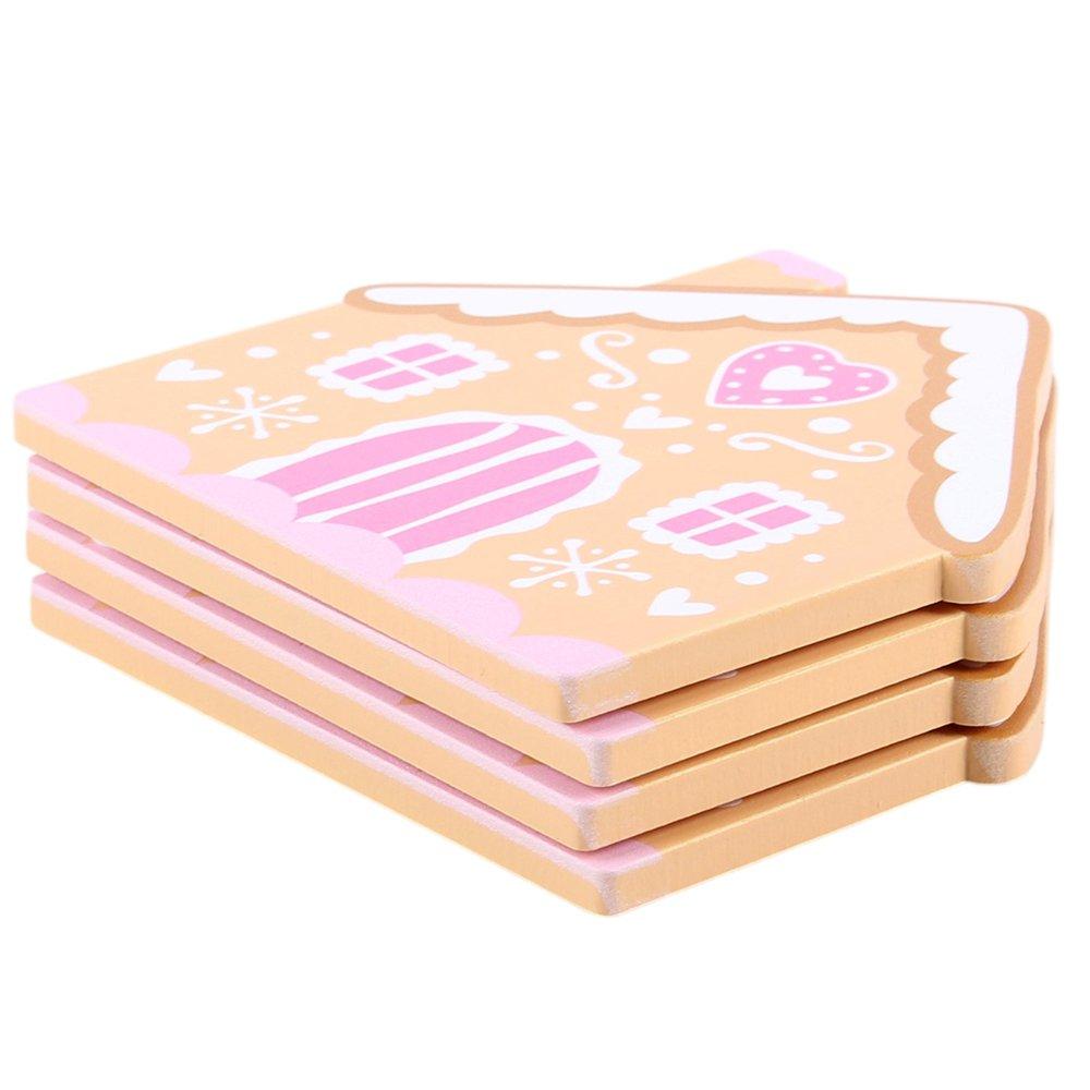 White - Something Different - Gingerbread House Coaster Set - 3