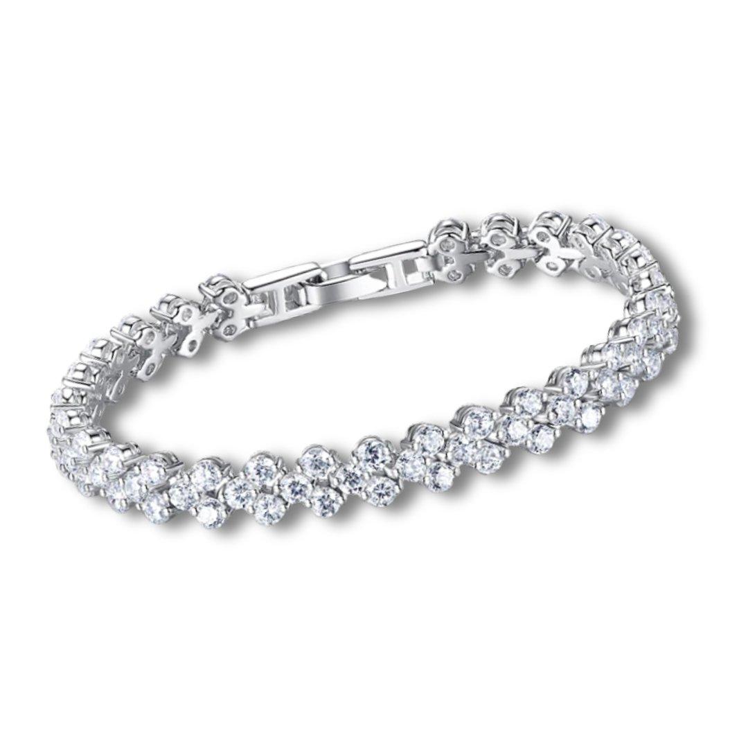 Silver - Aye Do Gifts - Silver Diamante Heart Tennis Bracelet 0146-NP - 1