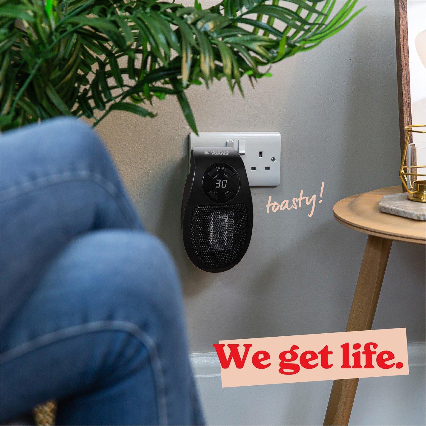 Black - Russell Hobbs - RHPH2001B 500W Indoor Ceramic Plug Heater - 7