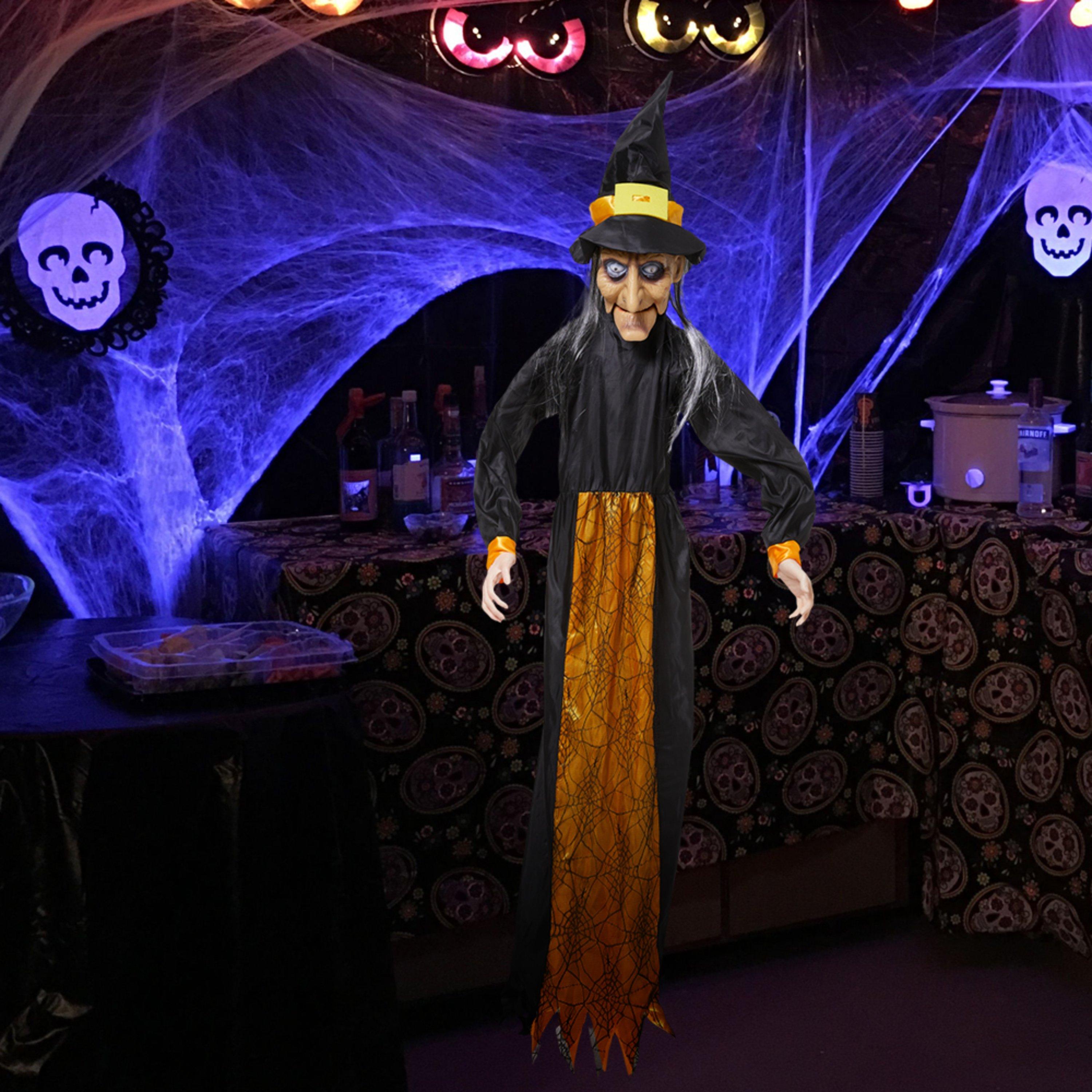 Yellowblack - LIFE IDEAS - Halloween Sound Control Glowing Hanging Witch - 2