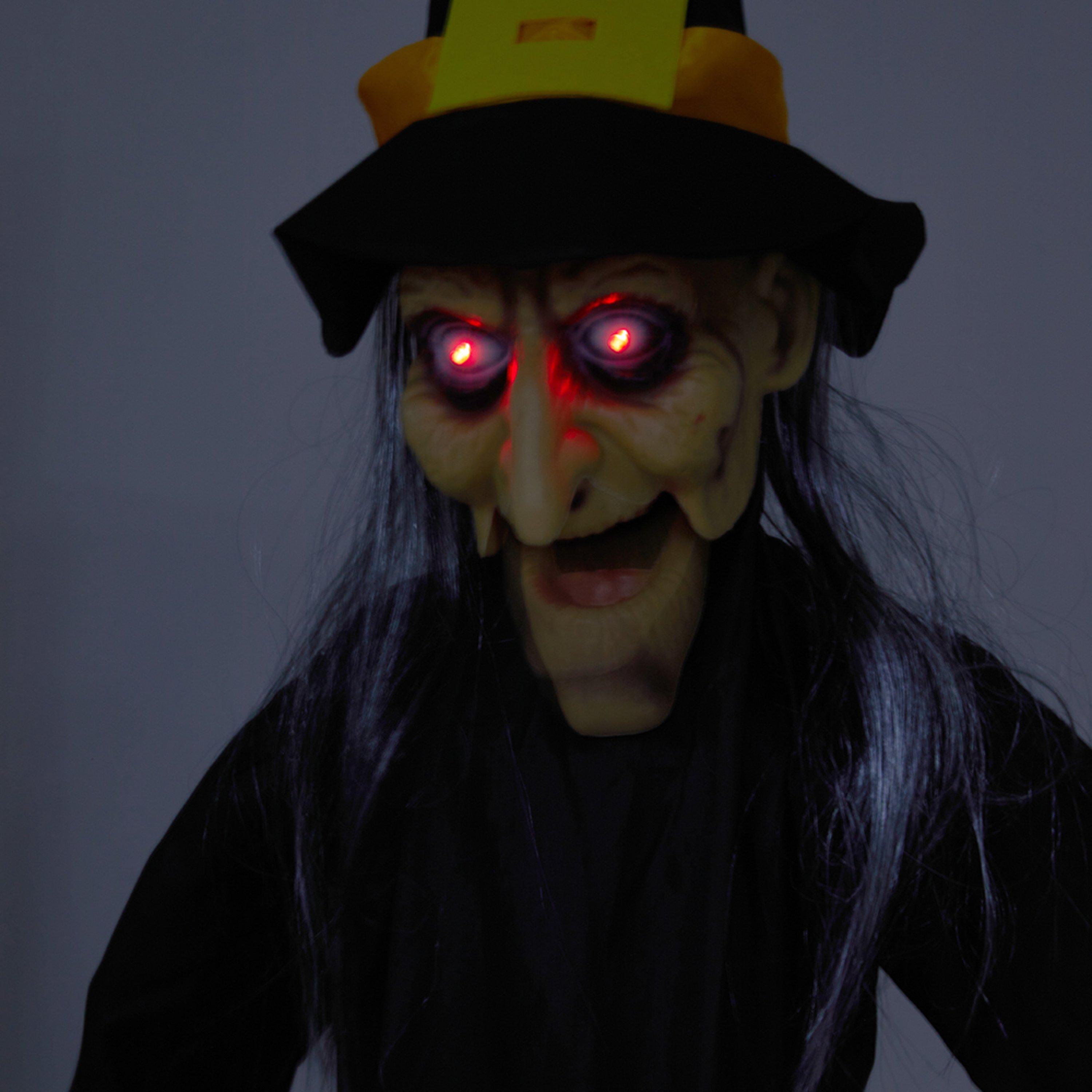 Yellowblack - LIFE IDEAS - Halloween Sound Control Glowing Hanging Witch - 11