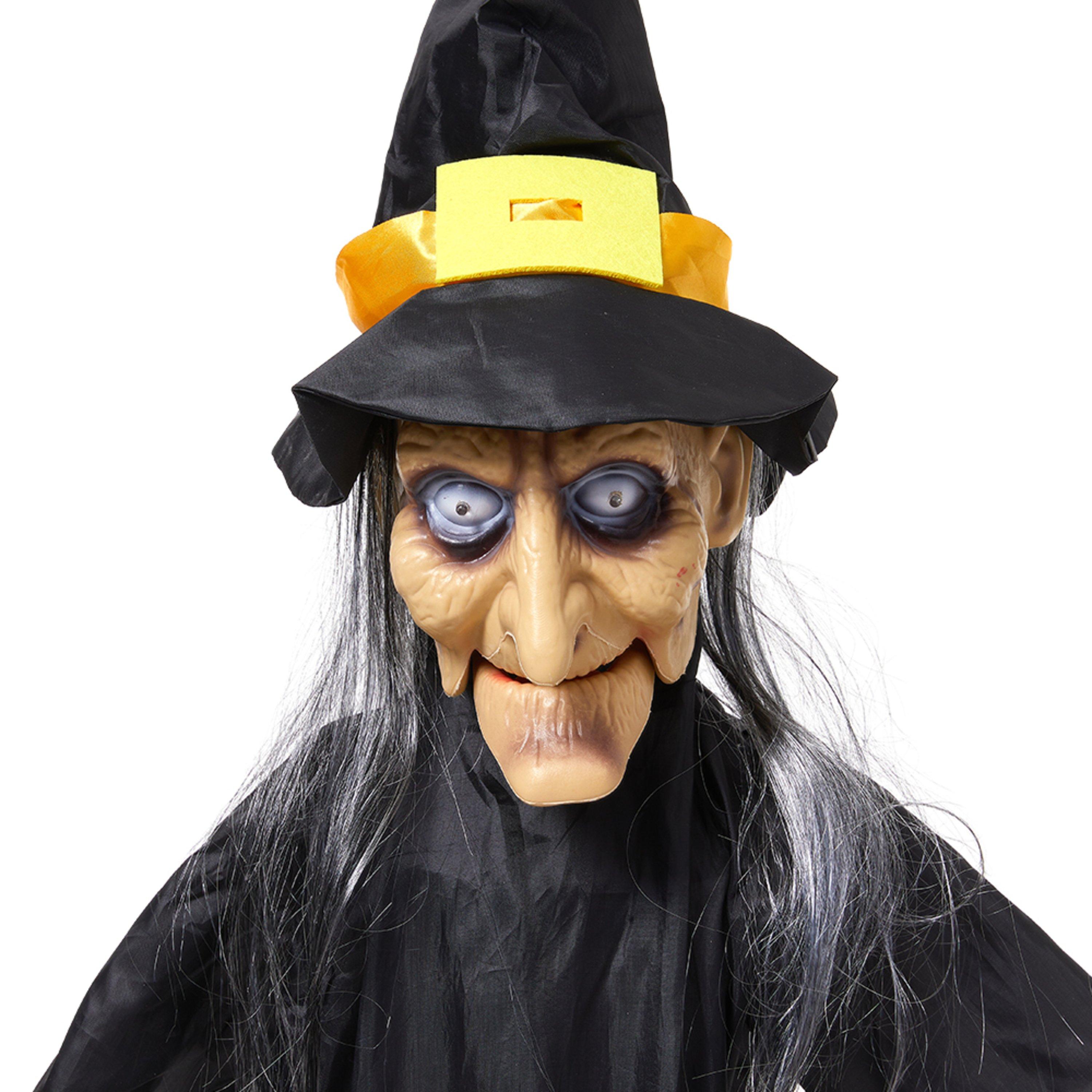 Yellowblack - LIFE IDEAS - Halloween Sound Control Glowing Hanging Witch - 5