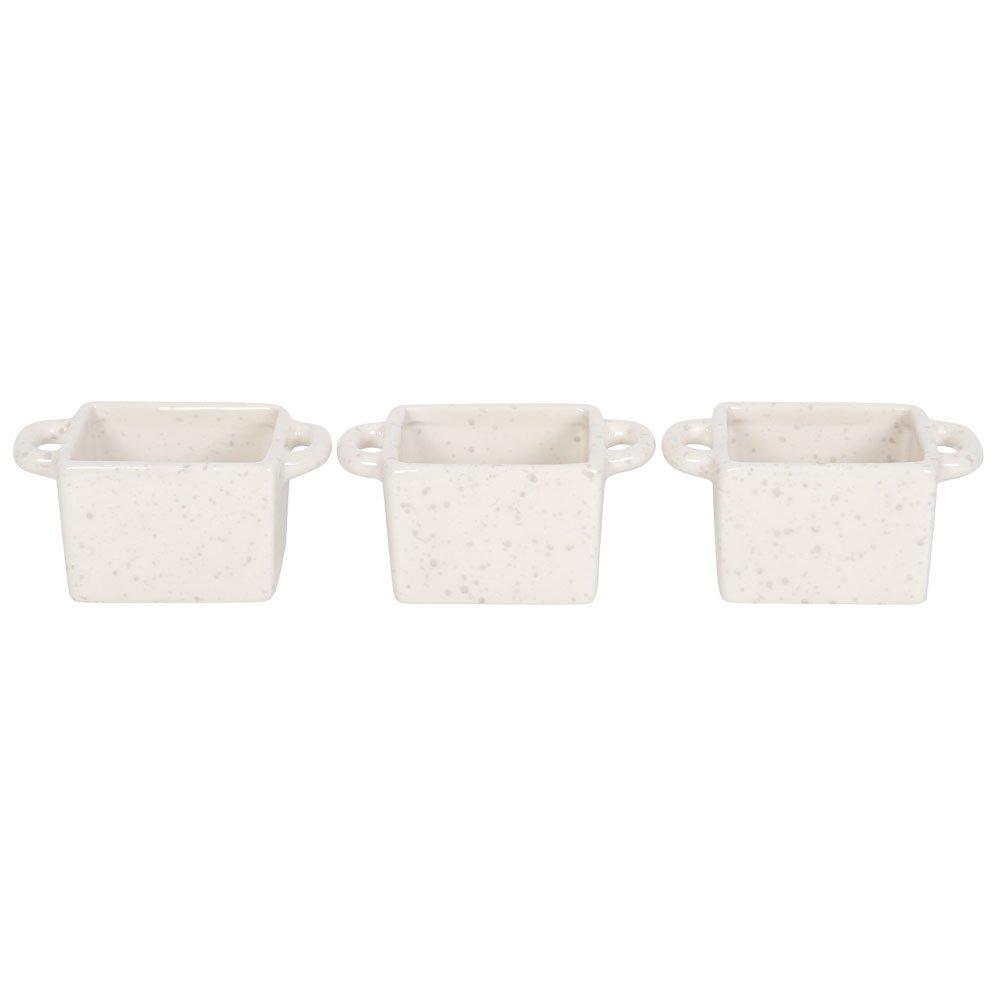 White - Something Different - Set of 3 Ceramic Christmas Snack Bowls - 3