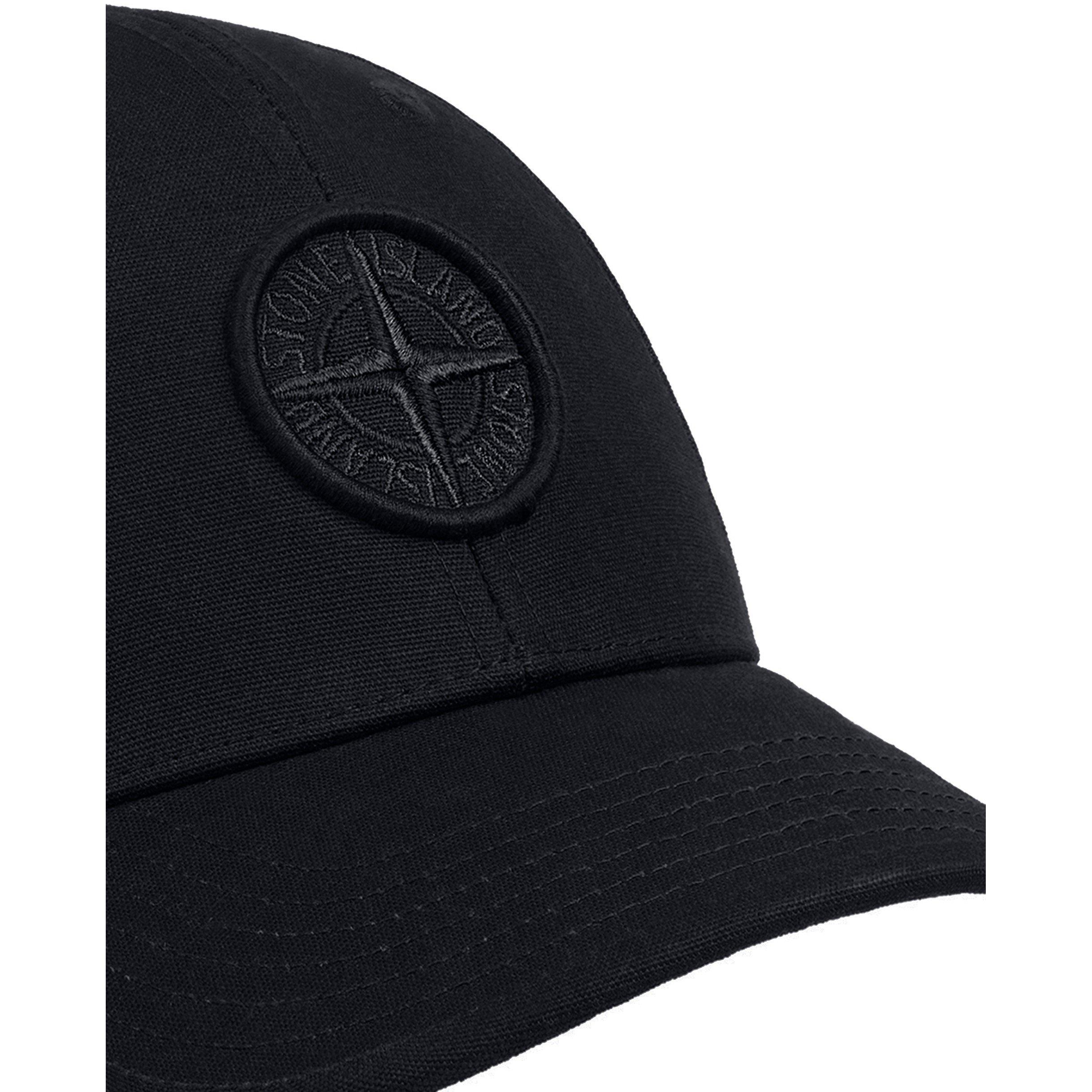 Navy V0020 - Stone Island - Boys' Plain Cotton Logo Badge Cap - 3