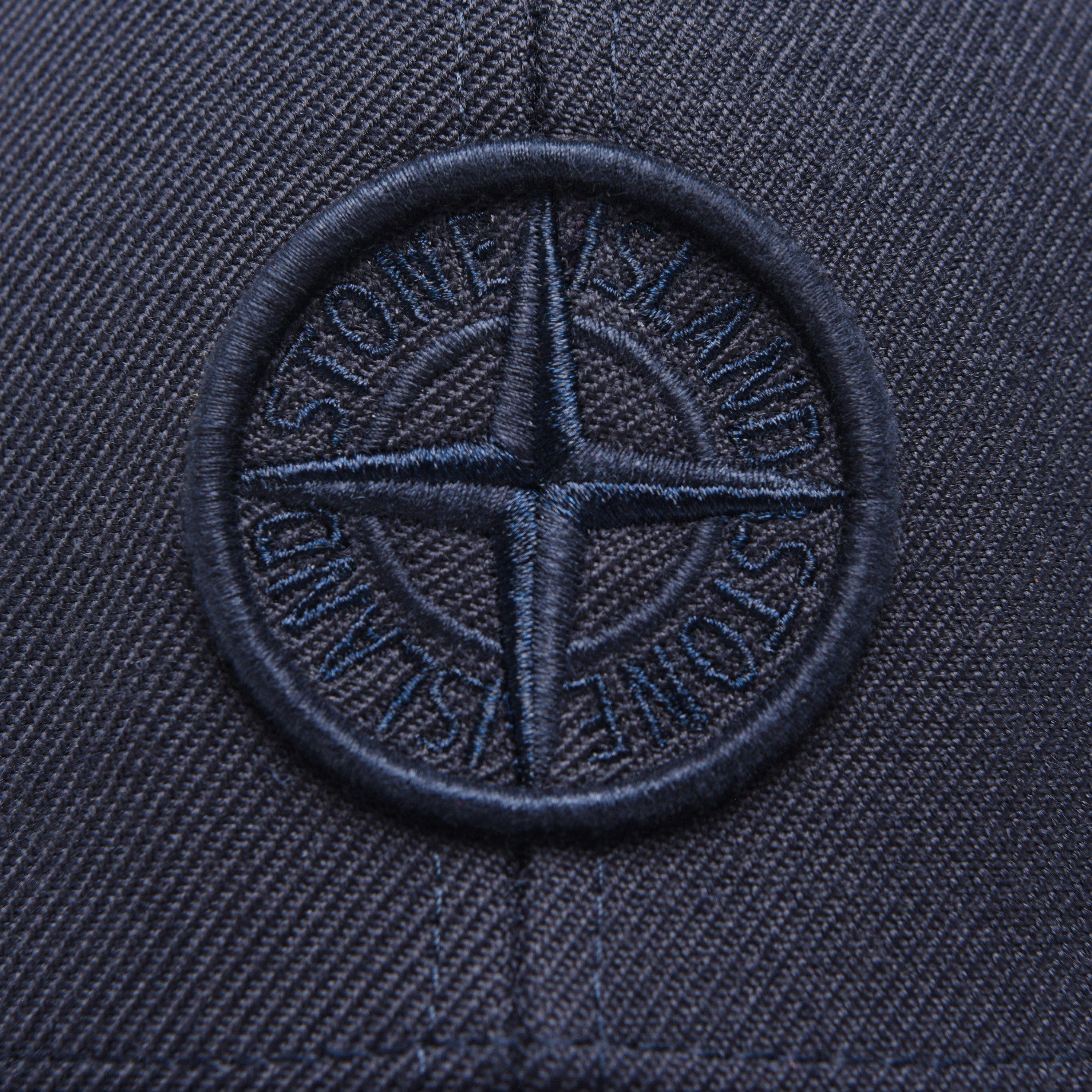 Navy V0020 - Stone Island - Boys' Plain Cotton Logo Badge Cap - 4