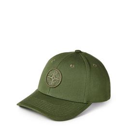 Stone Island Boys' Plain Cotton Logo Badge Cap