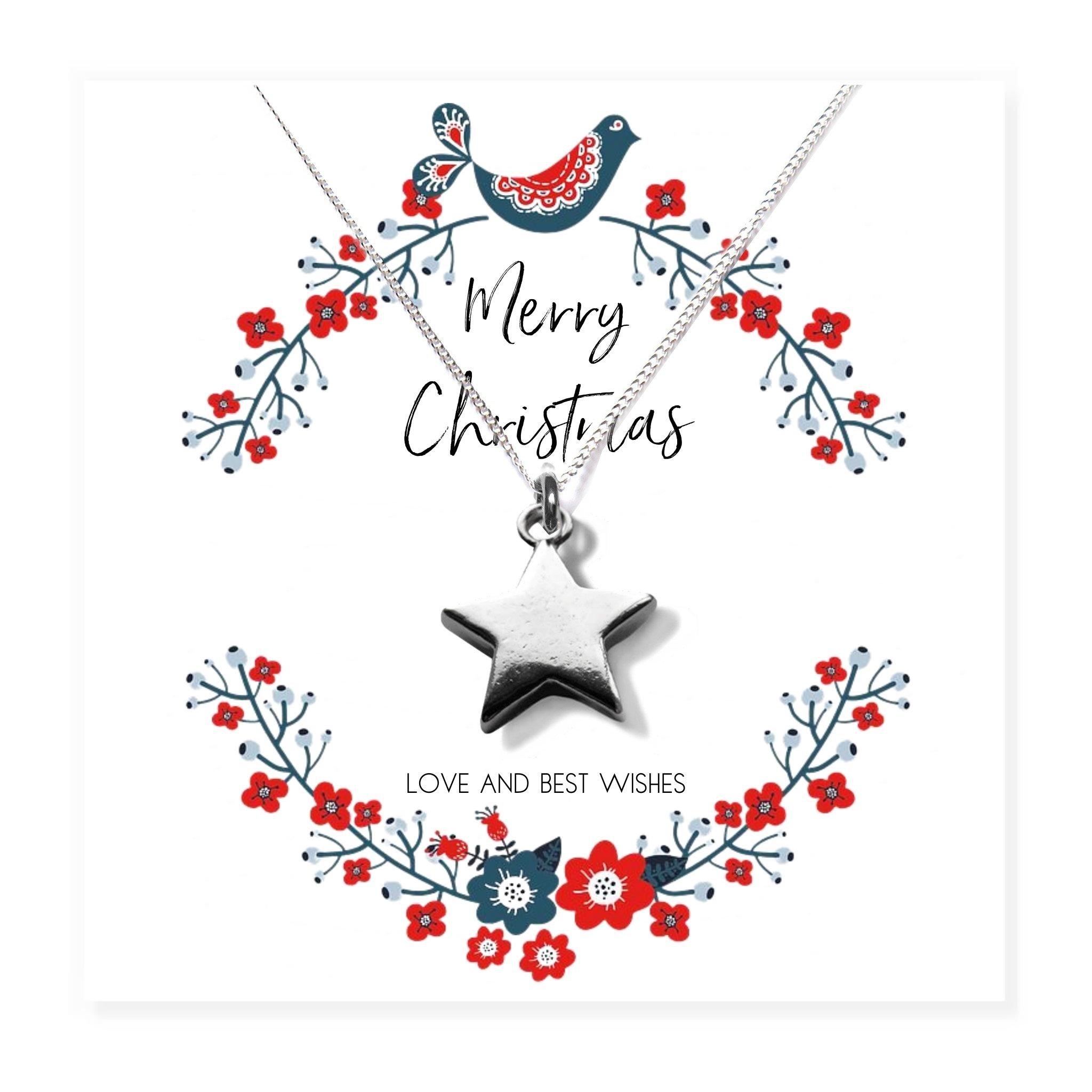 Silver / Pink - Aye Do Gifts - Xmas Star Gift Hamper Star Necklace & Jewel Box - 2