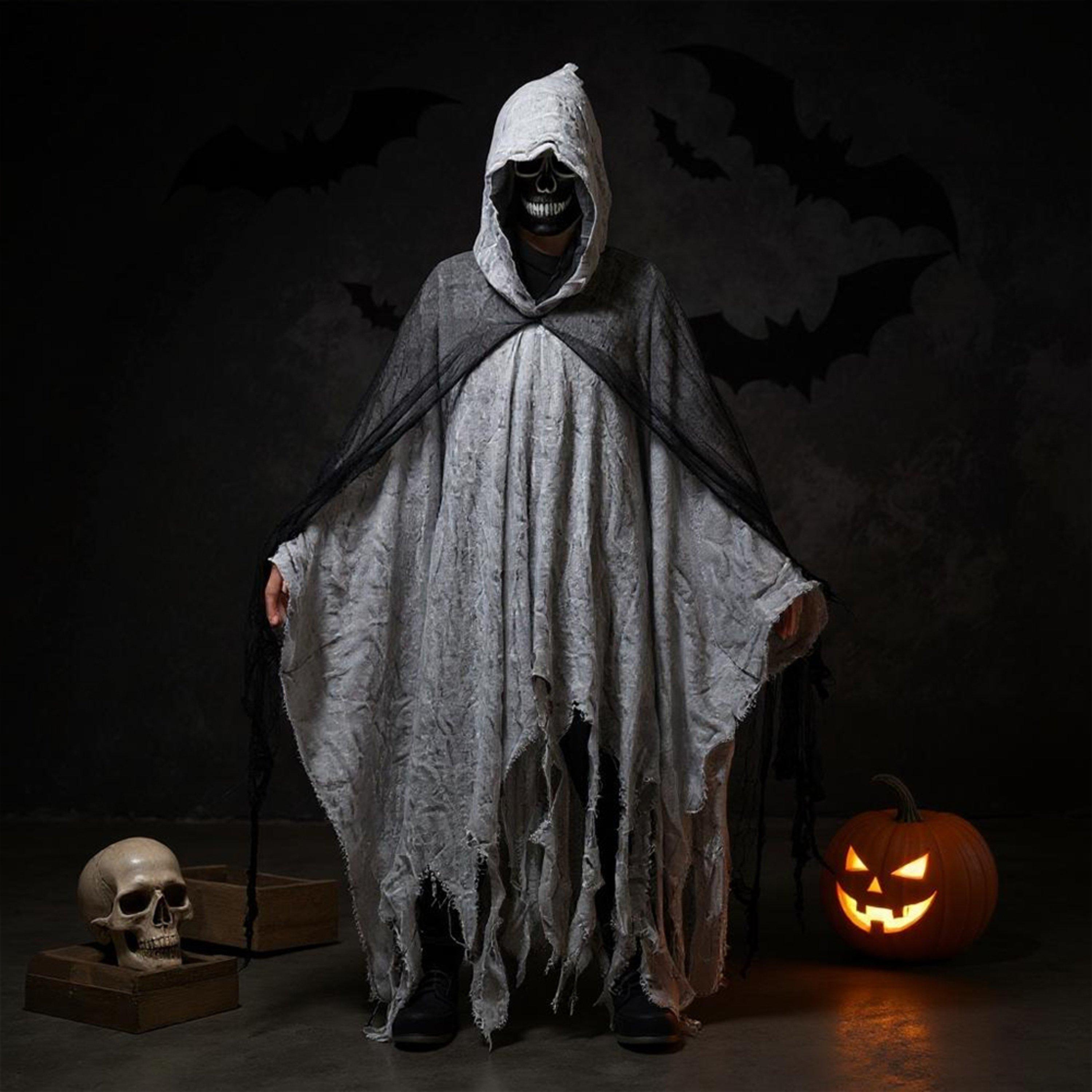 Life Ideas  Halloween Costume Cosplay Skeleton Cloak - Grey