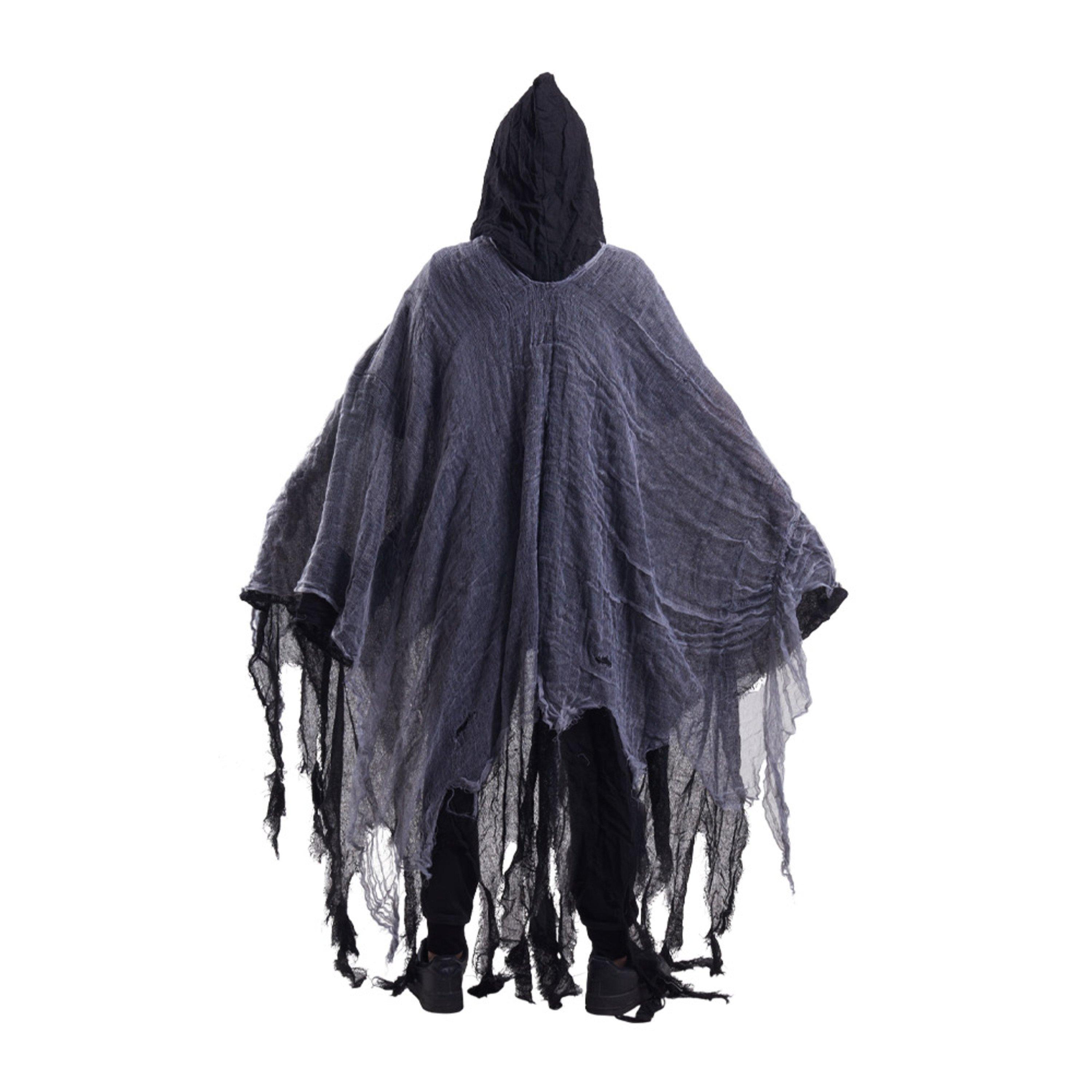 Black - LIFE IDEAS - Halloween Costume Cosplay Skeleton Cloak - 6