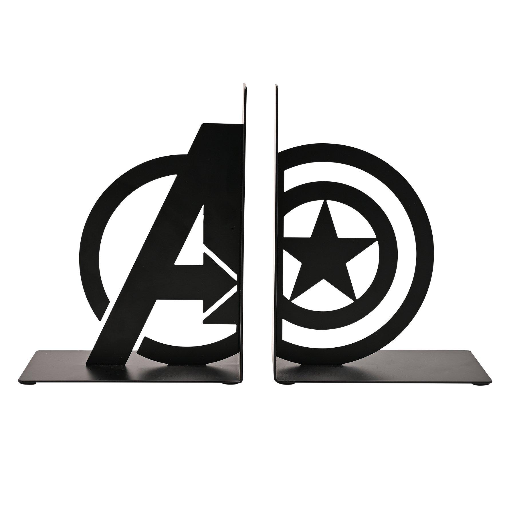 Black - Marvel - Marvel The Avengers Captain America Metal Bookends - 1
