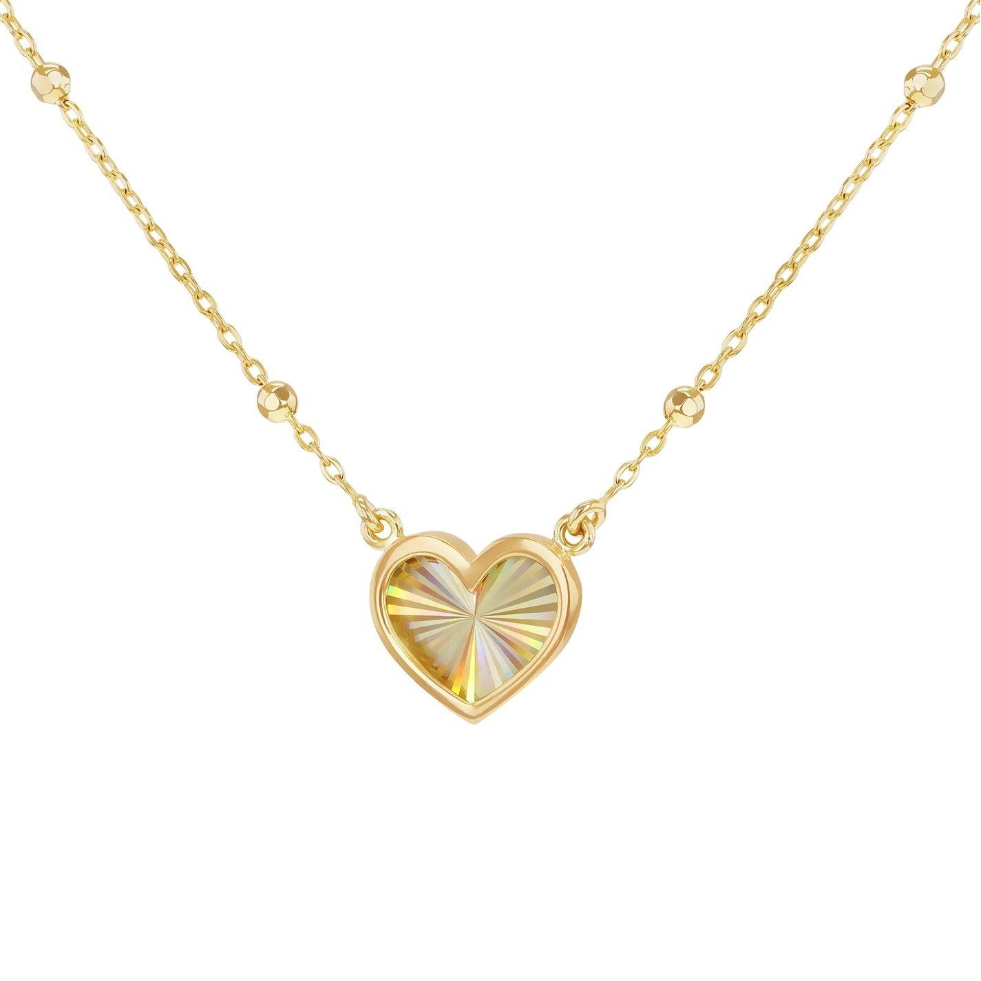 Yellow Gold - Be You - 9ct Gold Rainbow Heart Necklace - 1