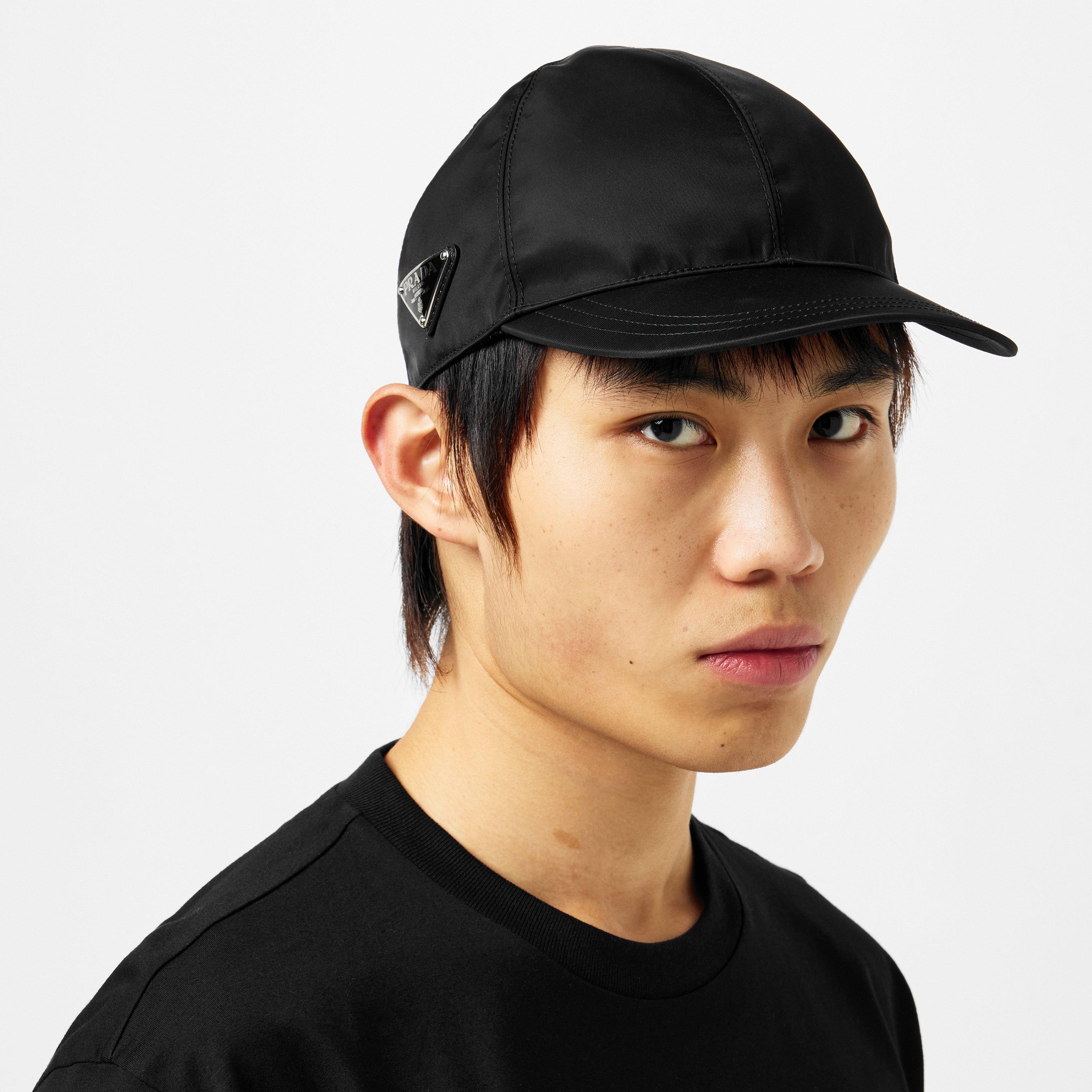 帽子 PRADA Re-Nylon Logo Baseball Cap Black Prada Men'S Logo Re-Nylon Baseball Cap | Flannels