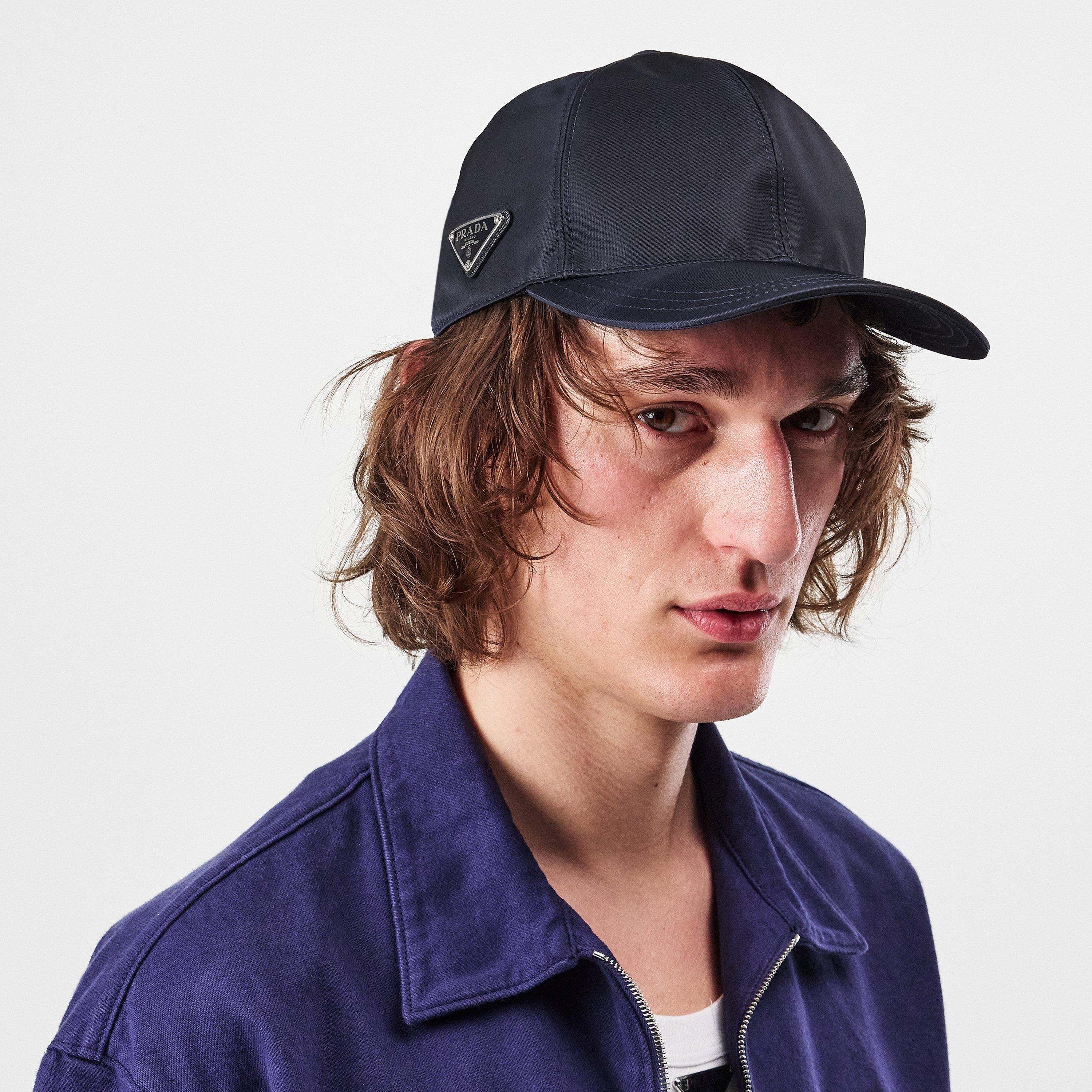 Navy - Prada - Men'S Logo Re-Nylon Baseball Cap - 3