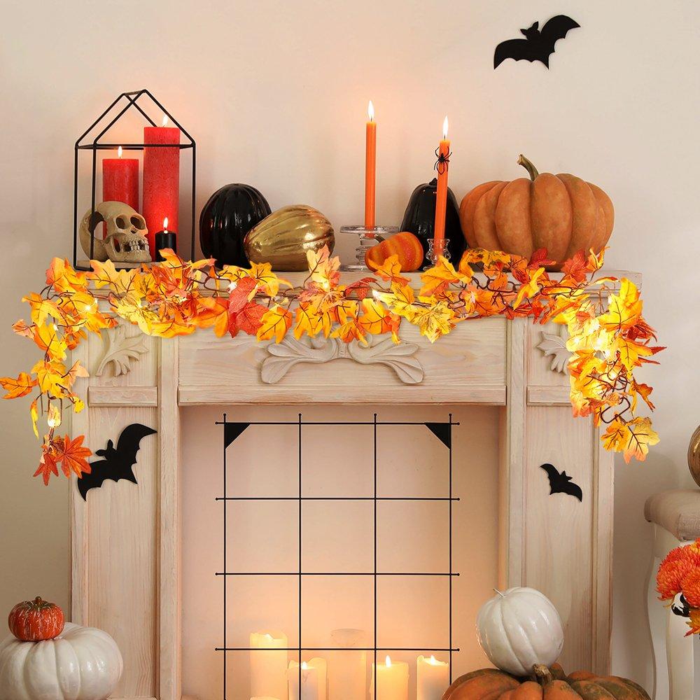 Orange - LIFE IDEAS - Artificial Maple Leaf Fall Garland - 2