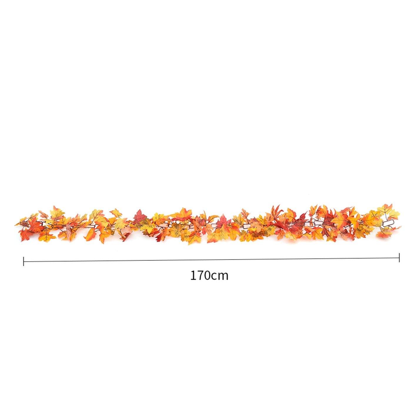 Orange - LIFE IDEAS - Artificial Maple Leaf Fall Garland - 12